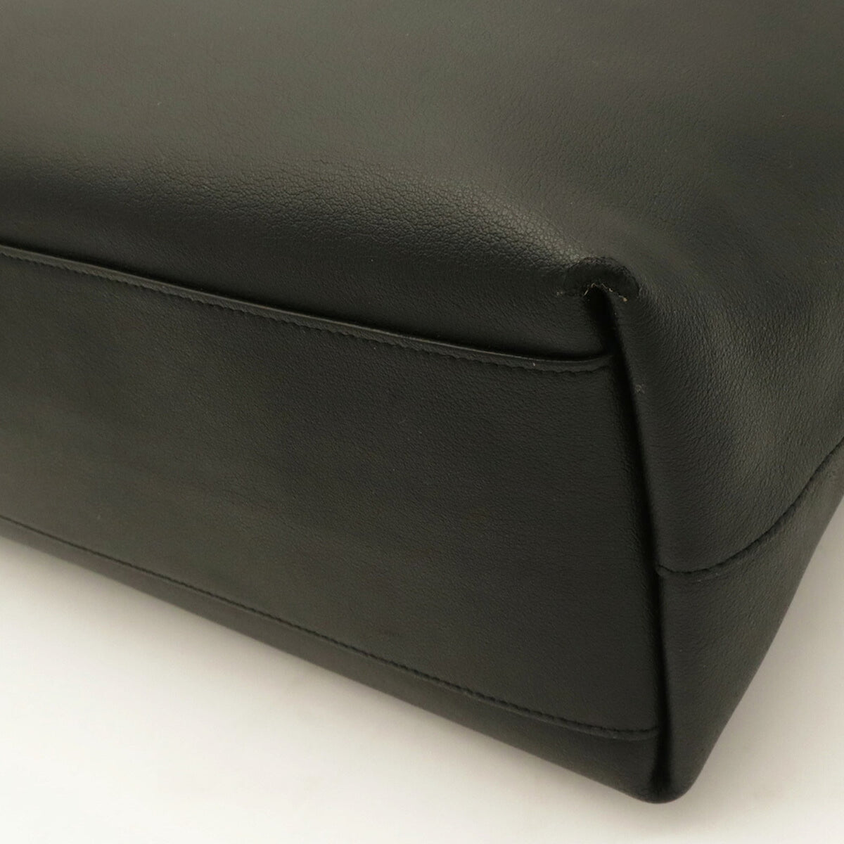 Yves Saint Laurent Black Leather Handbag Tote Bag (Pre-Owned)