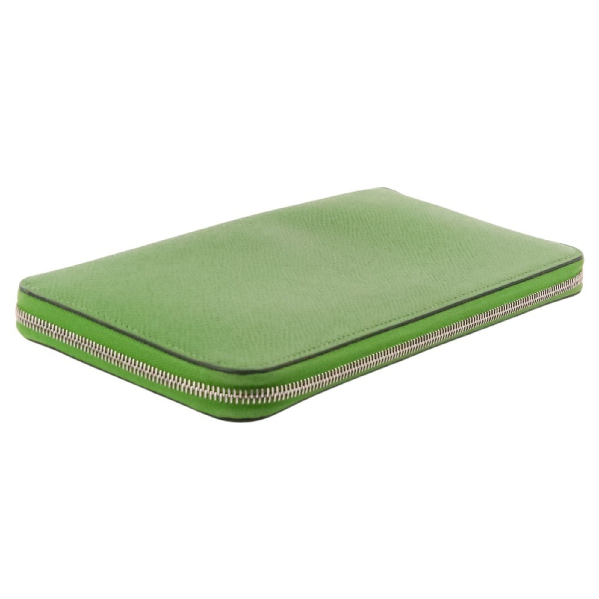 Hermes Green Vert Epsom Leather Long Wallet (Bi-Fold) (Pre-Owned)