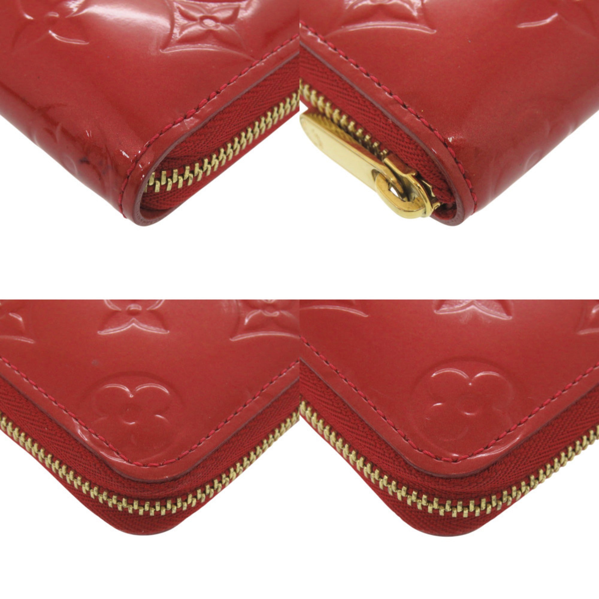 Louis Vuitton Red Color Monogram Vernis Coin Purse/Coin Case (Pre-Owned)