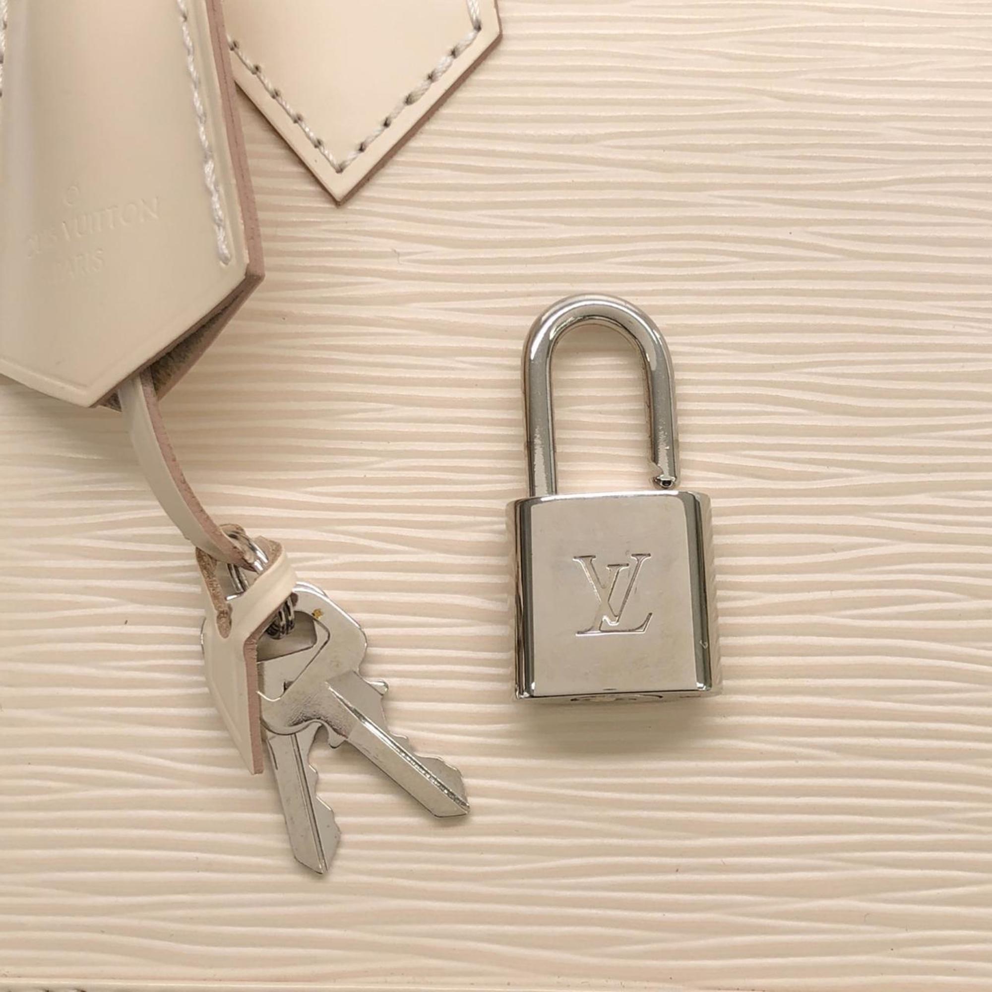 Louis Vuitton Epi Silver Leather Handbag (Pre-Owned)