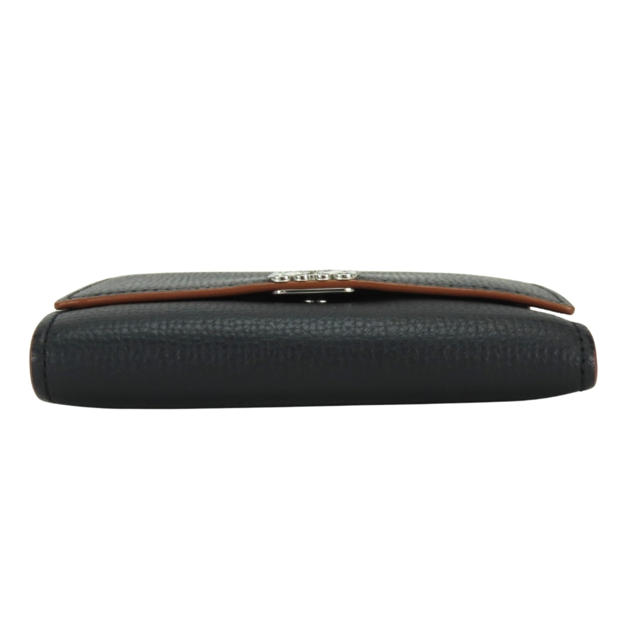 Loewe Black Brown Leather Wallet (Tri-Fold) (Pre-Owned)