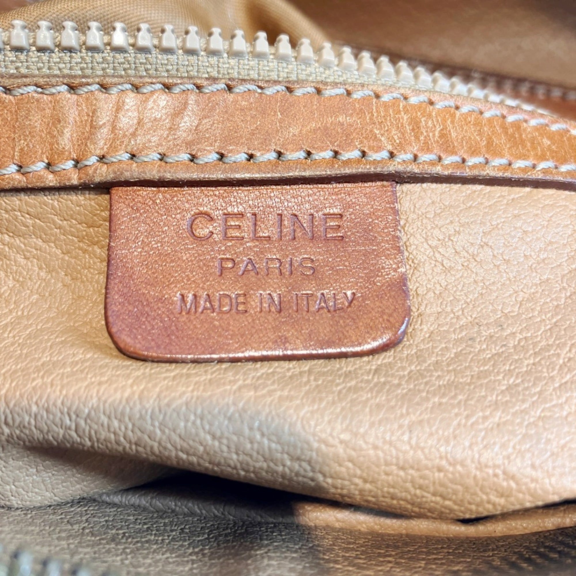 Celine Brown Leather Pvc Tote Bag (Pre-Owned)