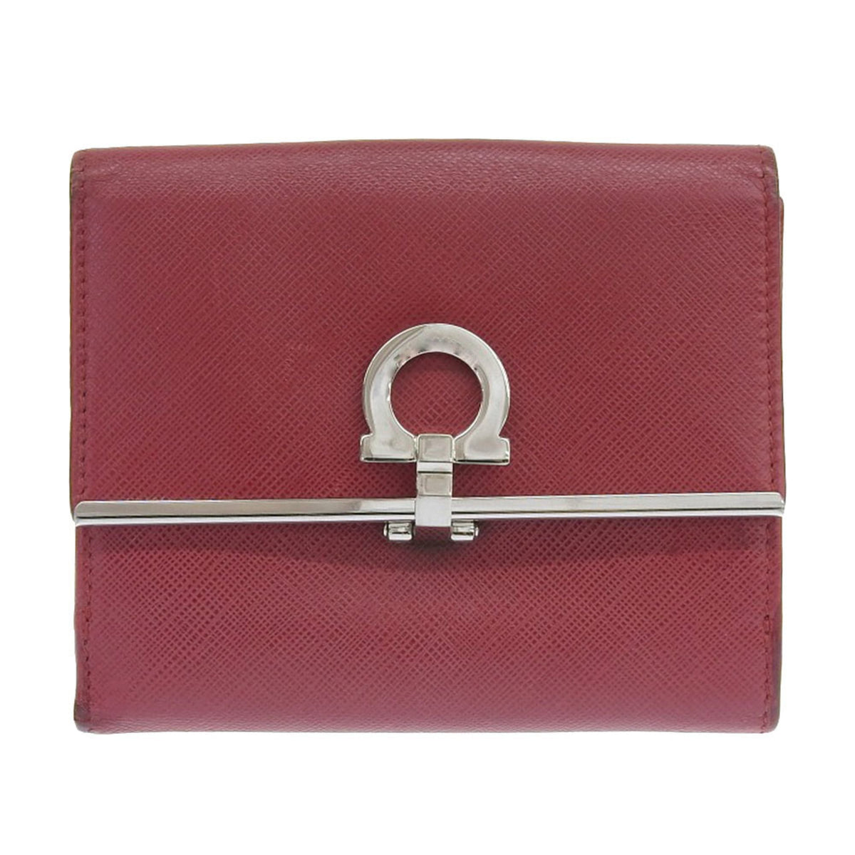 Salvatore Ferragamo Red Color Leather Wallet (Bi-Fold) (Pre-Owned)