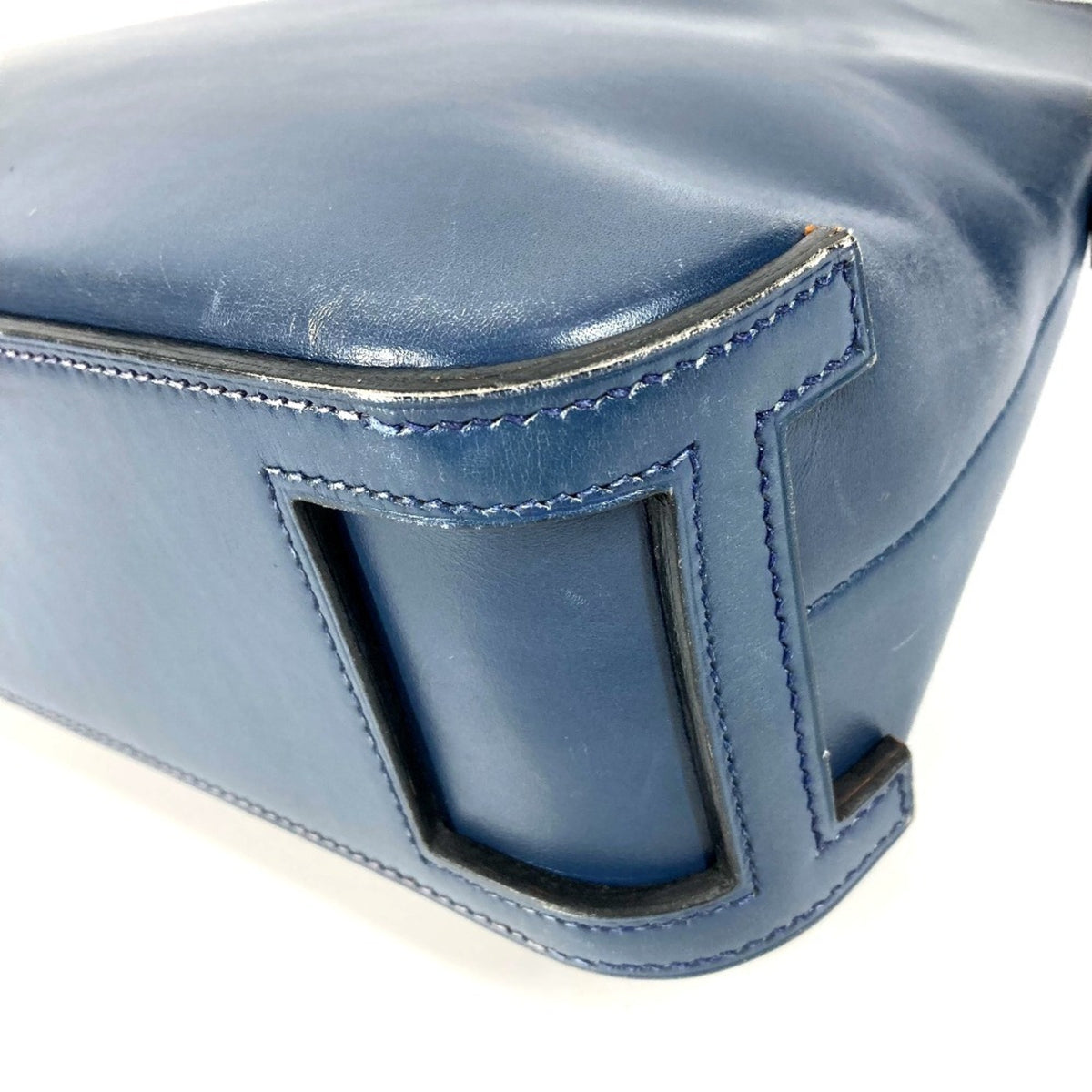 Hermes Escapada Navy Leather Briefcase (Pre-Owned)