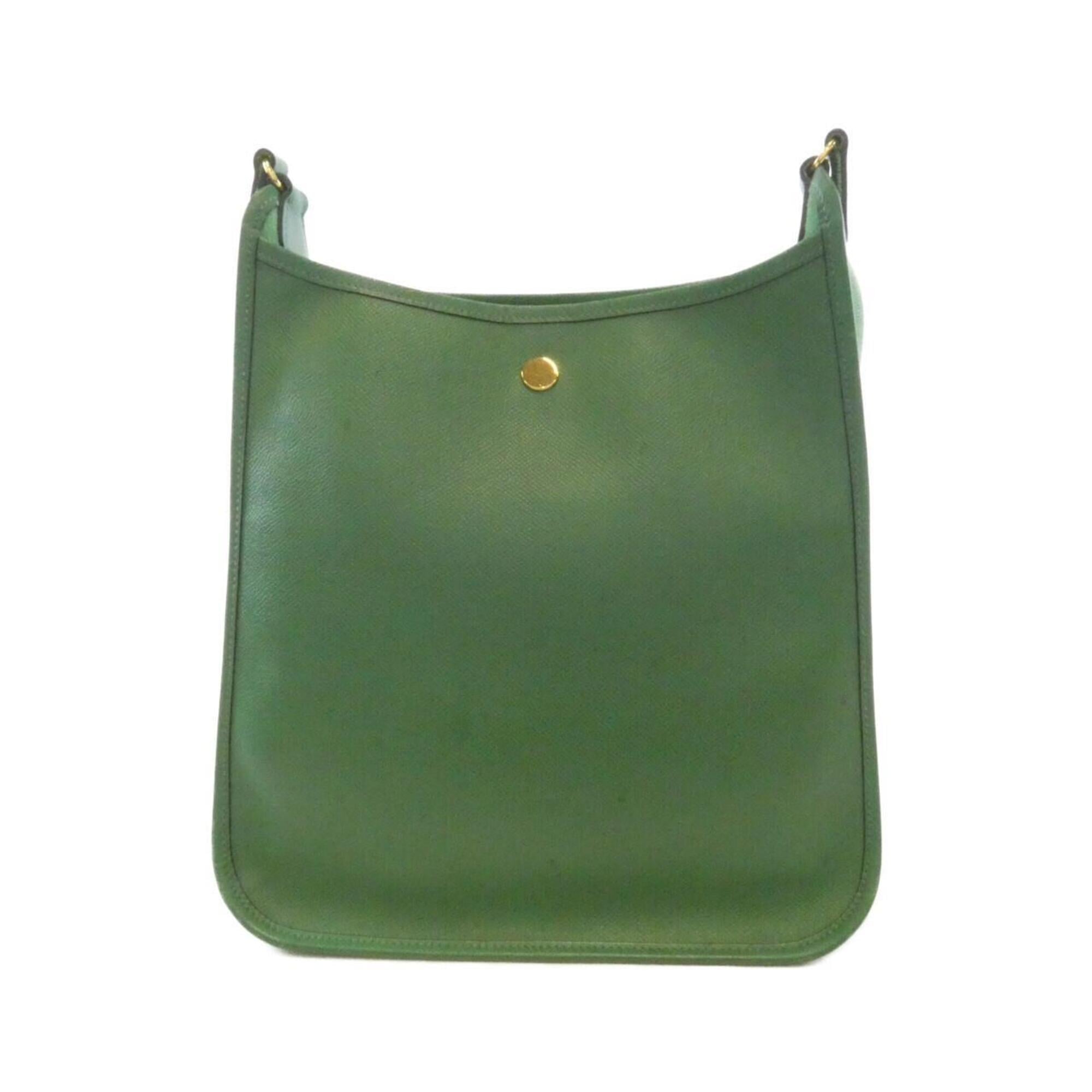 Hermes Green Courchevel Leather Shoulder Bag (Pre-Owned)