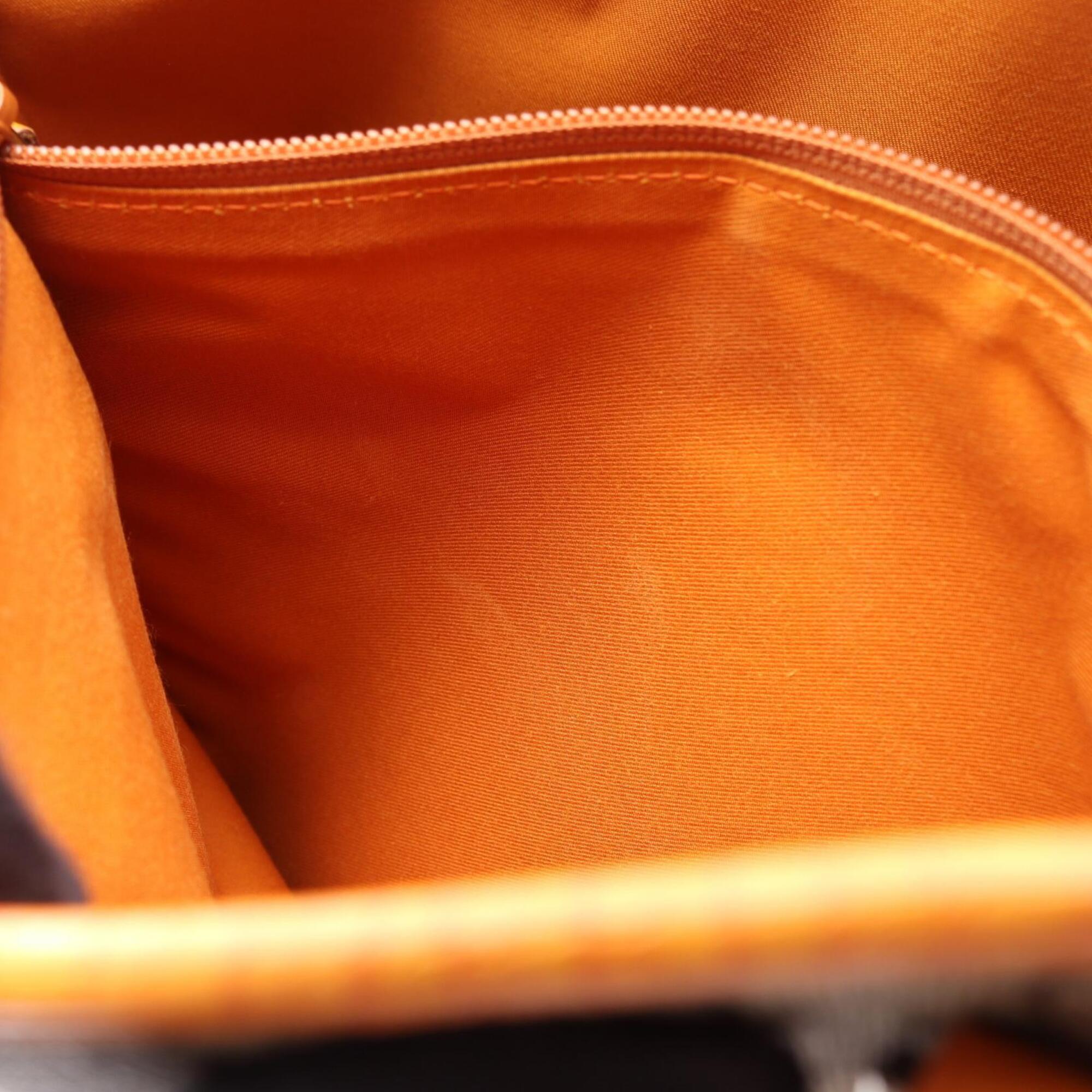 Gucci Beige Orange Pvc Coated Canvas Leather Tote Bag (Pre-Owned)