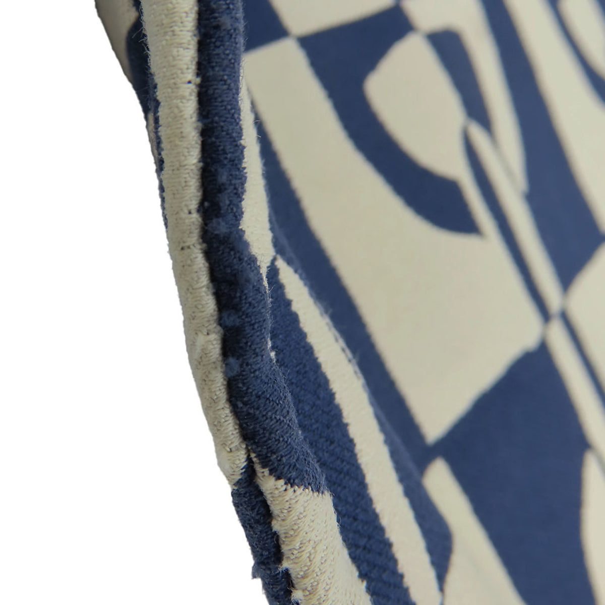 Hermes Ivory Navy Canvas Clutch Bag Pouch (Pre-Owned)