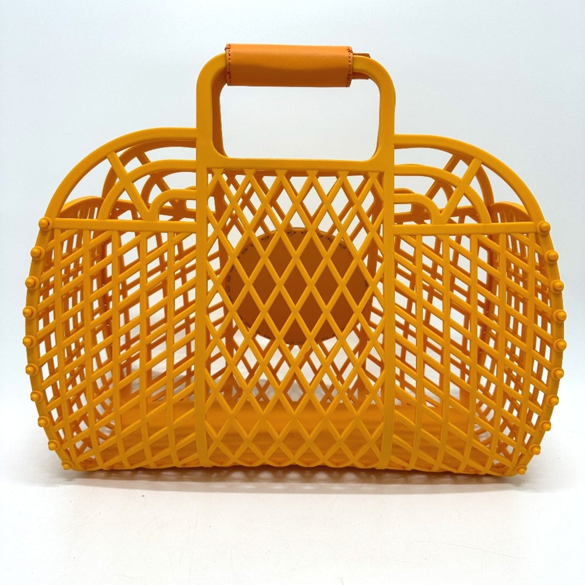 Fendi Orange Plastic Leather Baguette Bag (Pre-Owned)