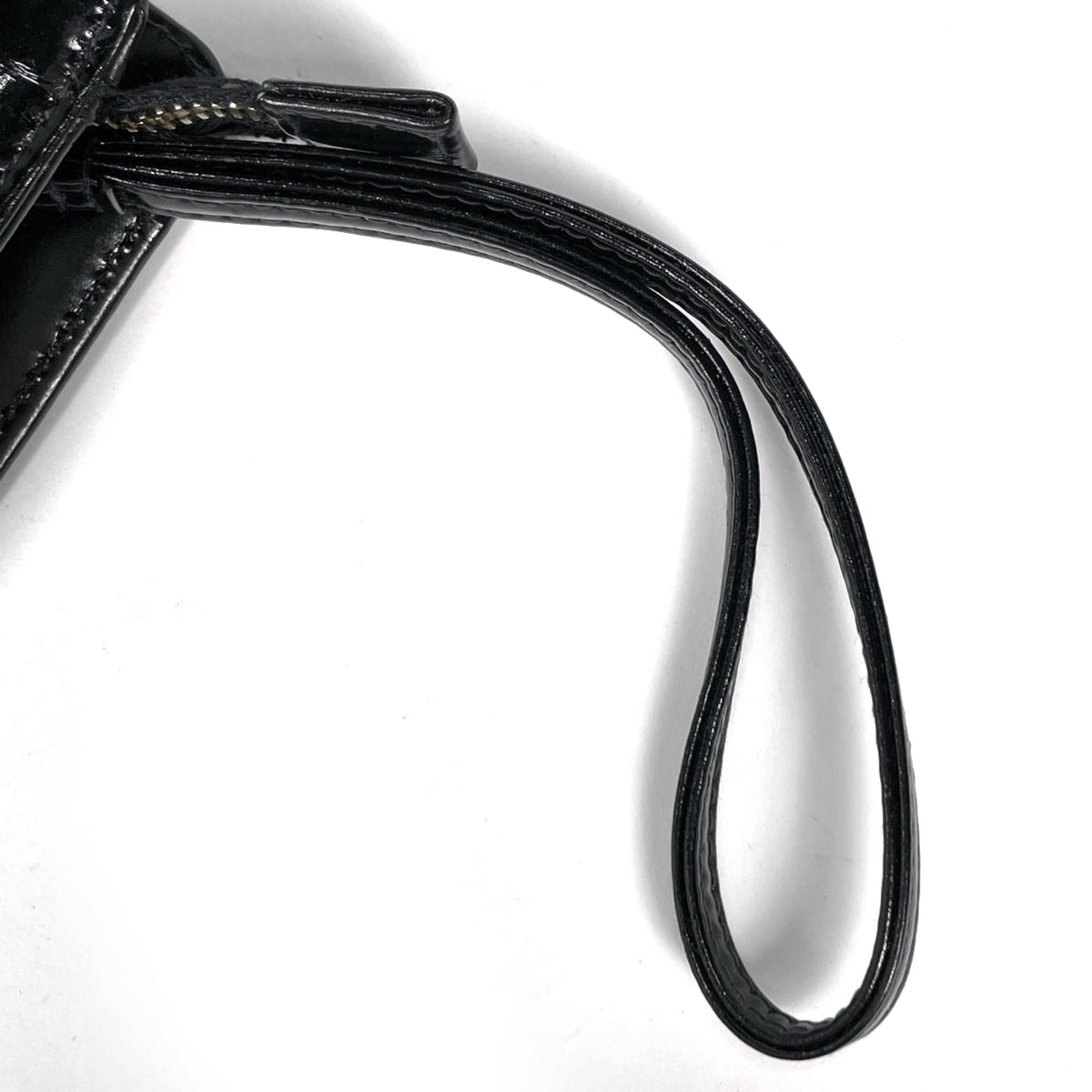 Chanel Black Patent Leather Pouch (Pre-Owned)