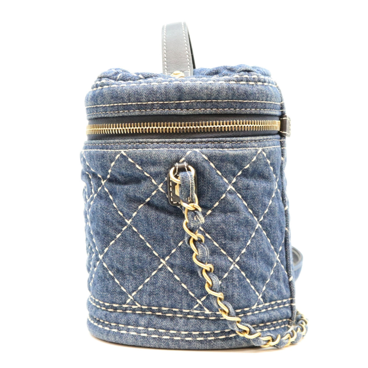 Chanel Gold Denim Shoulder Bag (Pre-Owned)