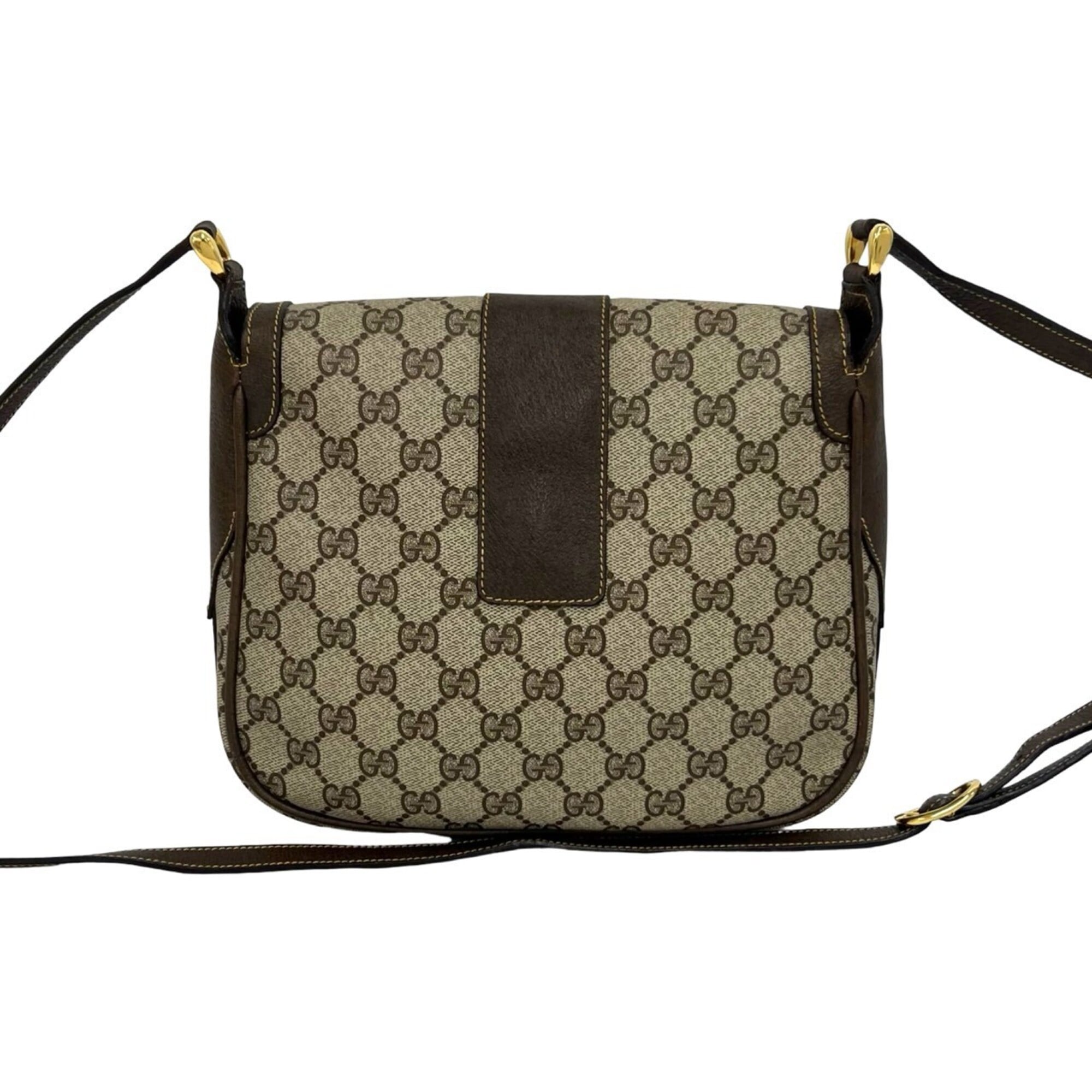 Gucci Brown Leather Pvc Pochette Shoulder Bag (Pre-Owned)