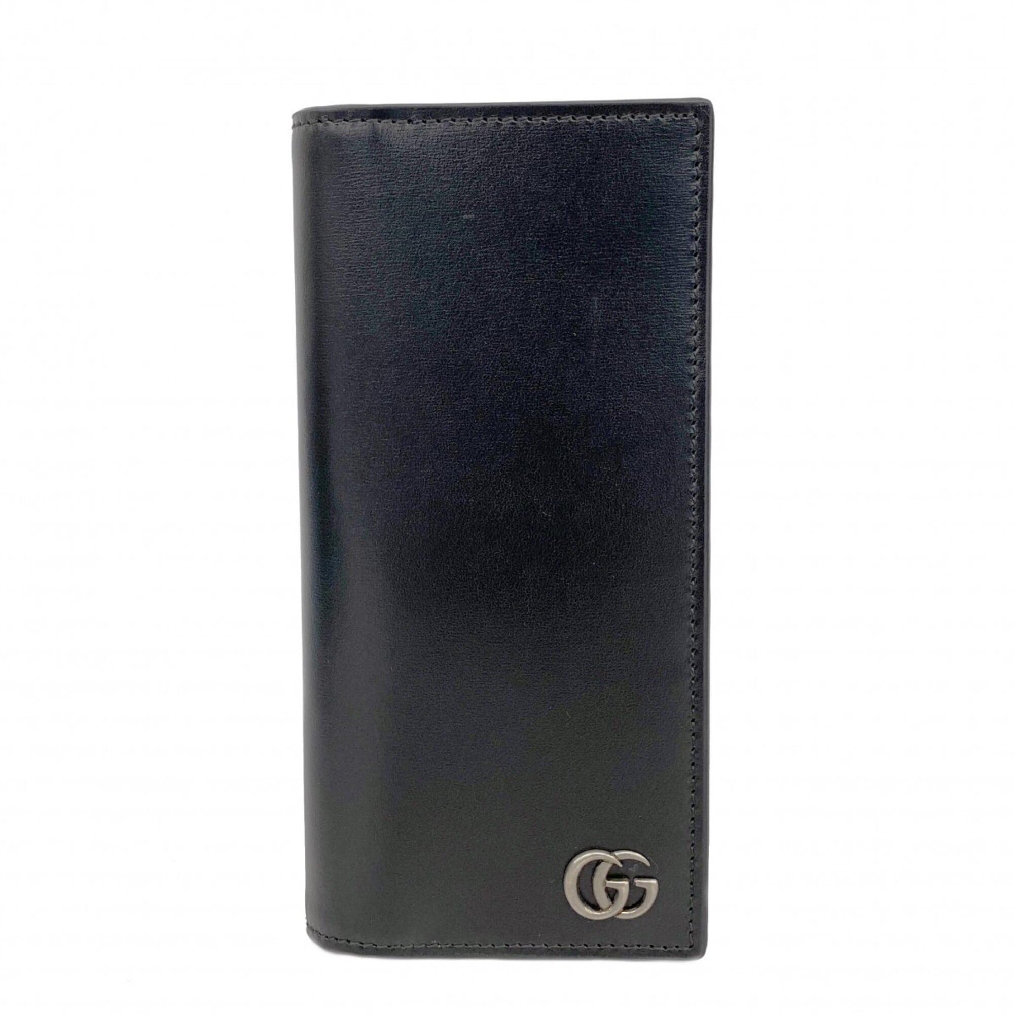 Gucci Black Leather Long Wallet (Bi-Fold) (Pre-Owned)