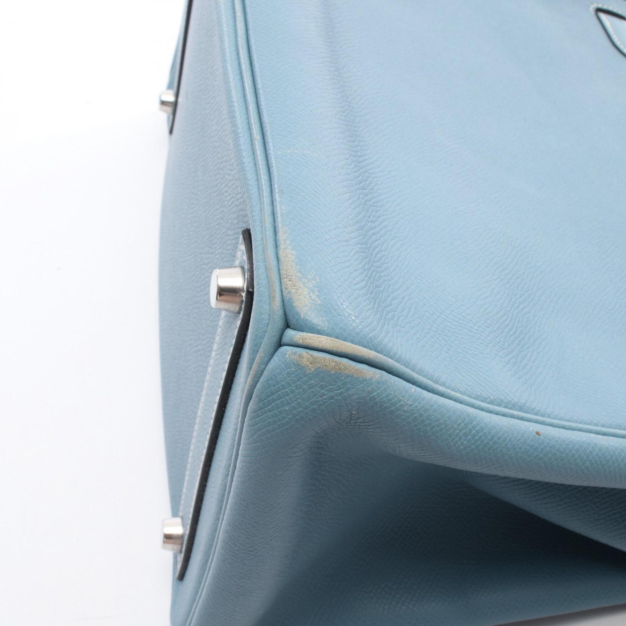 Hermes Blue Epsom Leather Handbag (Pre-Owned)