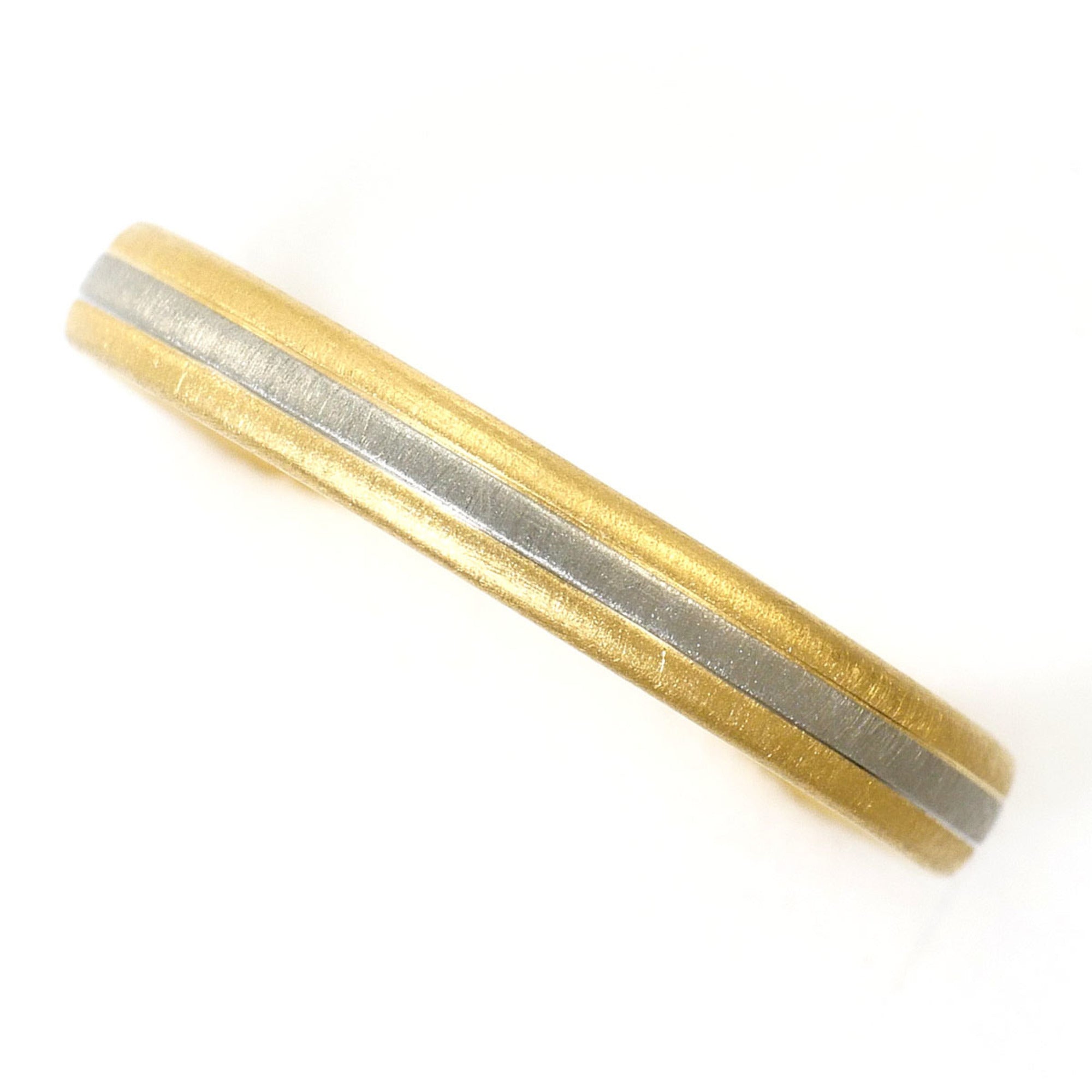 Unbranded White Gold Yellow Gold Yellow Gold (18K) White Gold (18K) Band Ring (Pre-Owned)