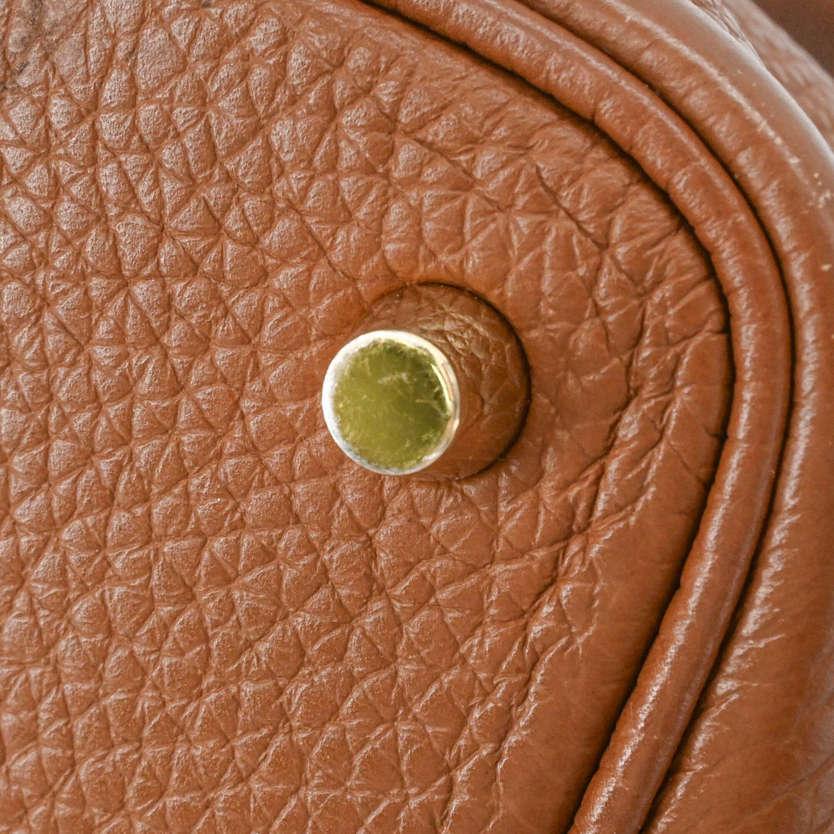 Hermes Picotin Gold Taurillon Clemence Leather Handbag (Pre-Owned)
