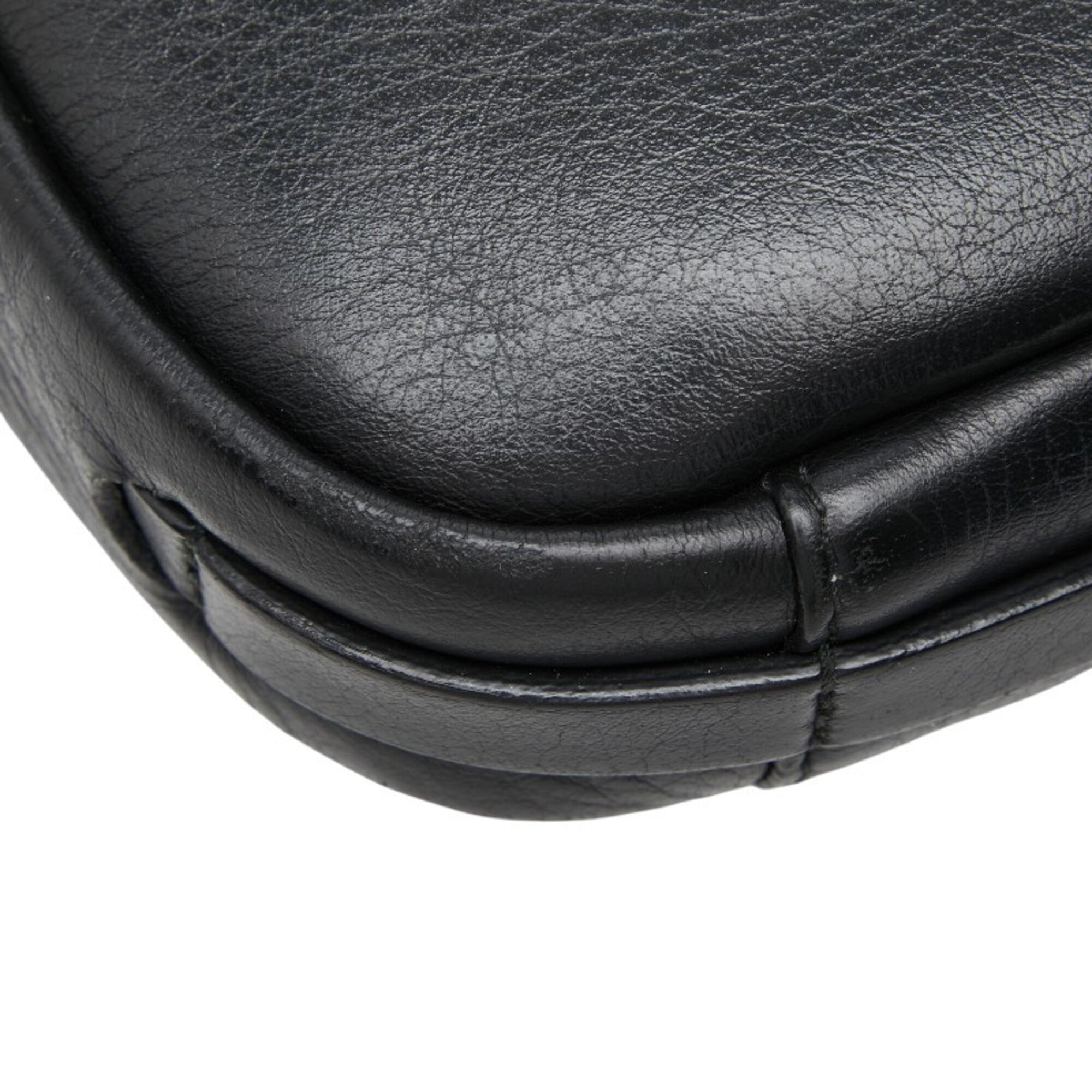 Balenciaga Black Leather Shoulder Bag (Pre-Owned)
