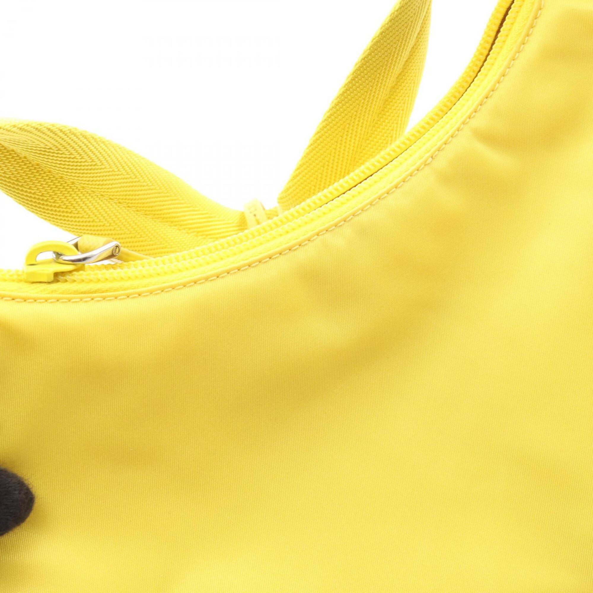 Prada Yellow Nylon Saffiano Triangle Handbag (Pre-Owned)