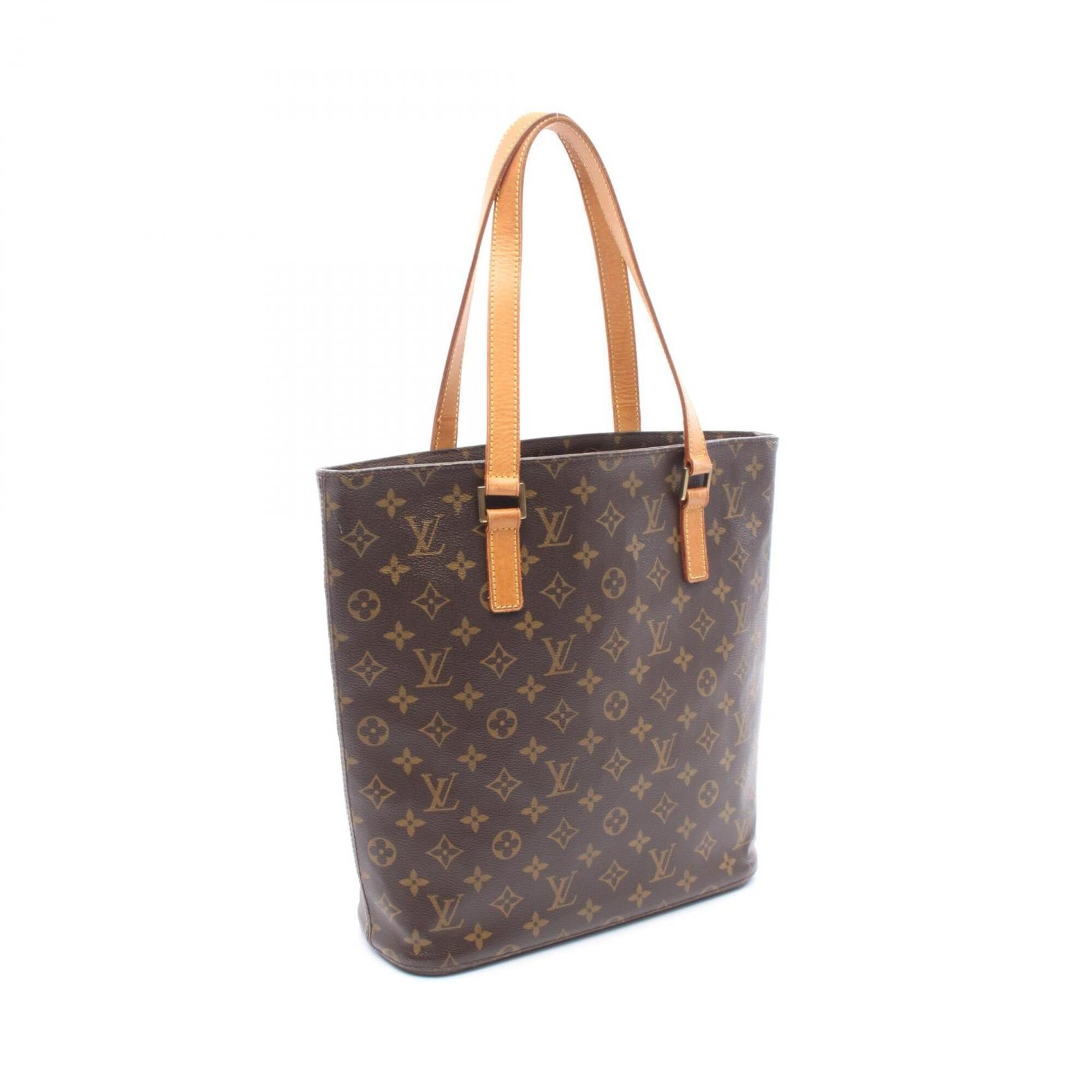 Louis Vuitton Brown Monogram Coated Canvas Leather Handbag Tote Bag (Pre-Owned)