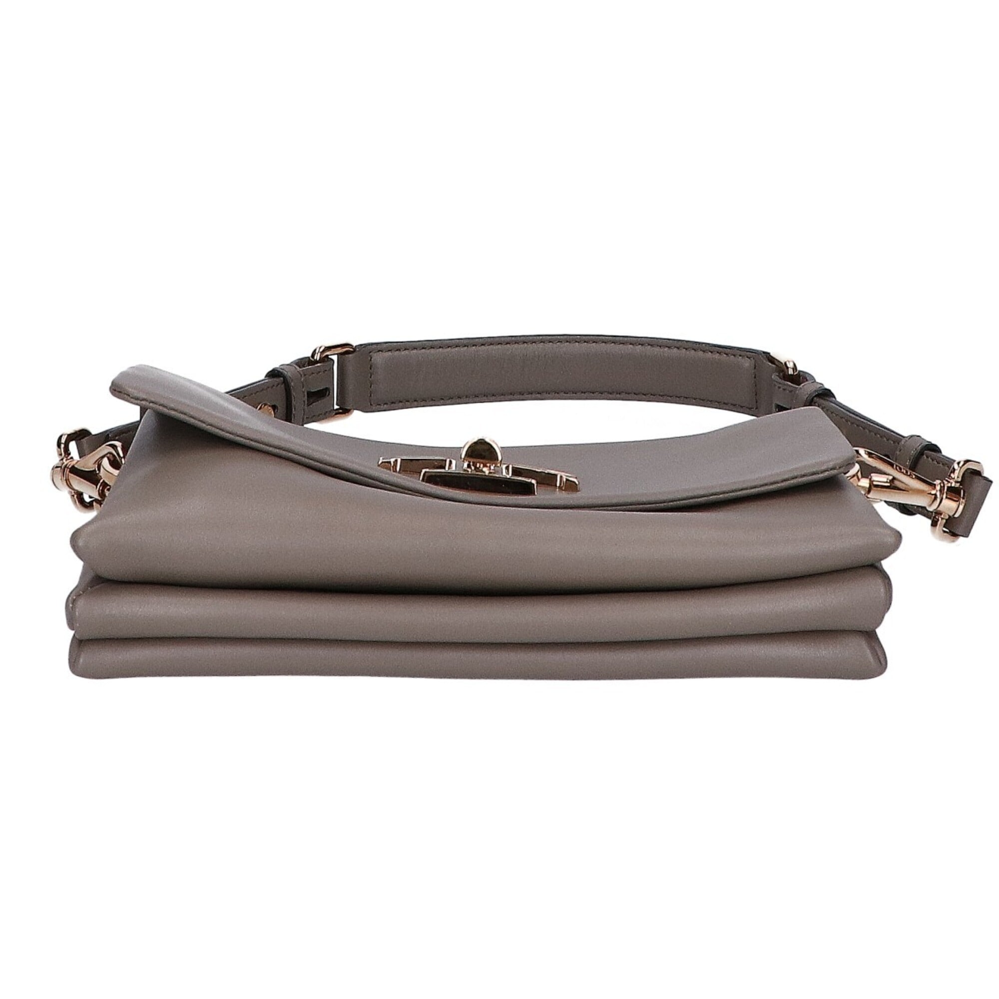 Tod's Gray Leather Shoulder Bag (Pre-Owned)