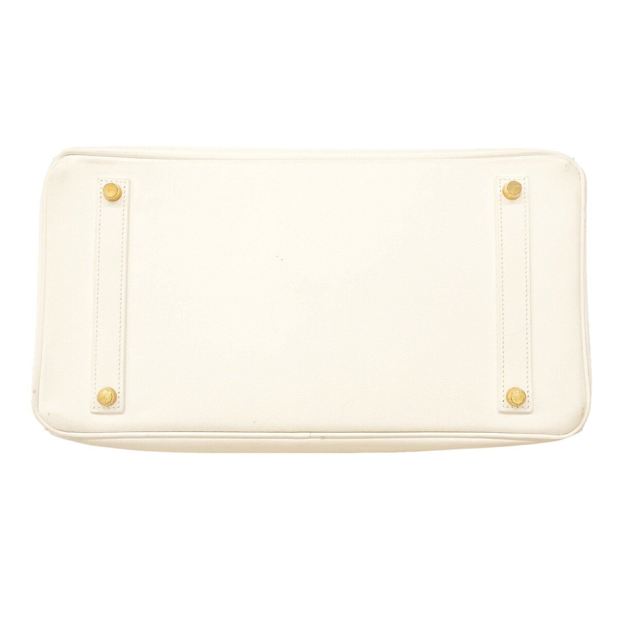 Hermes White Courchevel Leather Handbag (Pre-Owned)
