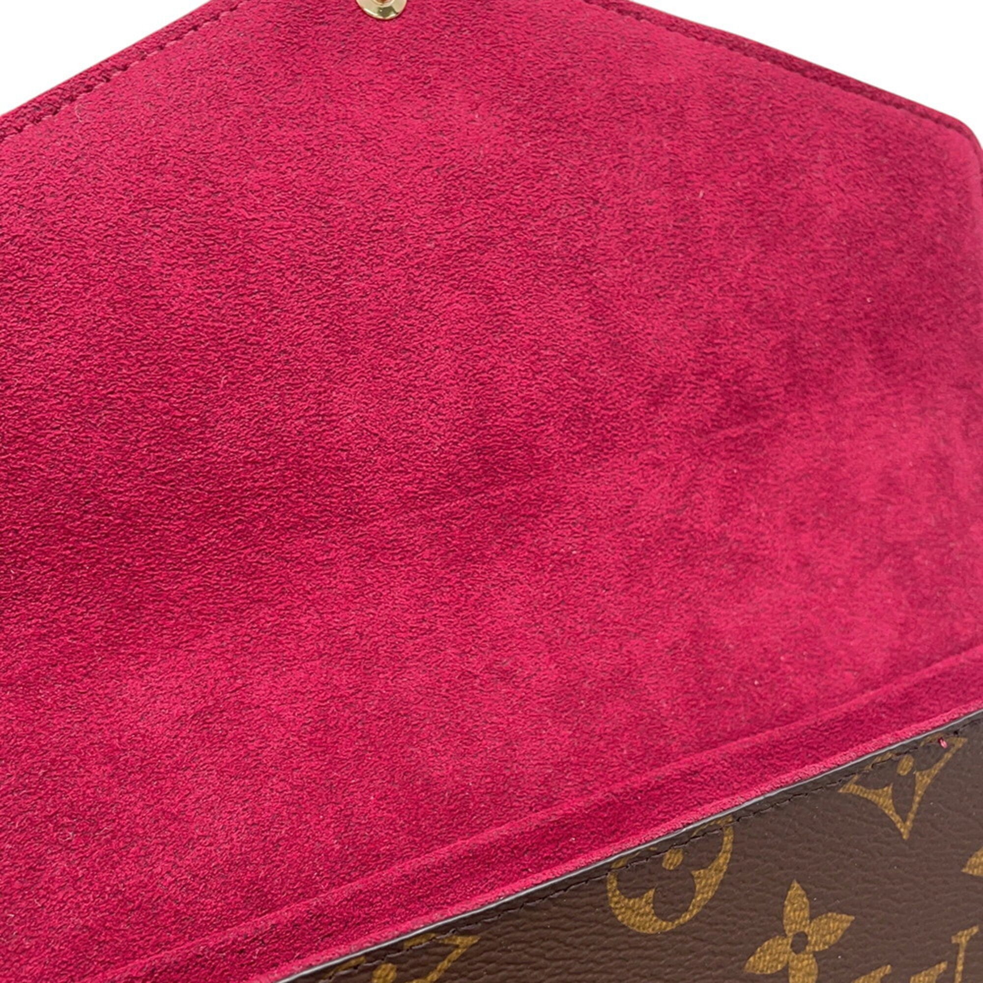 Louis Vuitton Monogram Fuchsia Monogram Monogram Pochette Shoulder Bag (Pre-Owned)