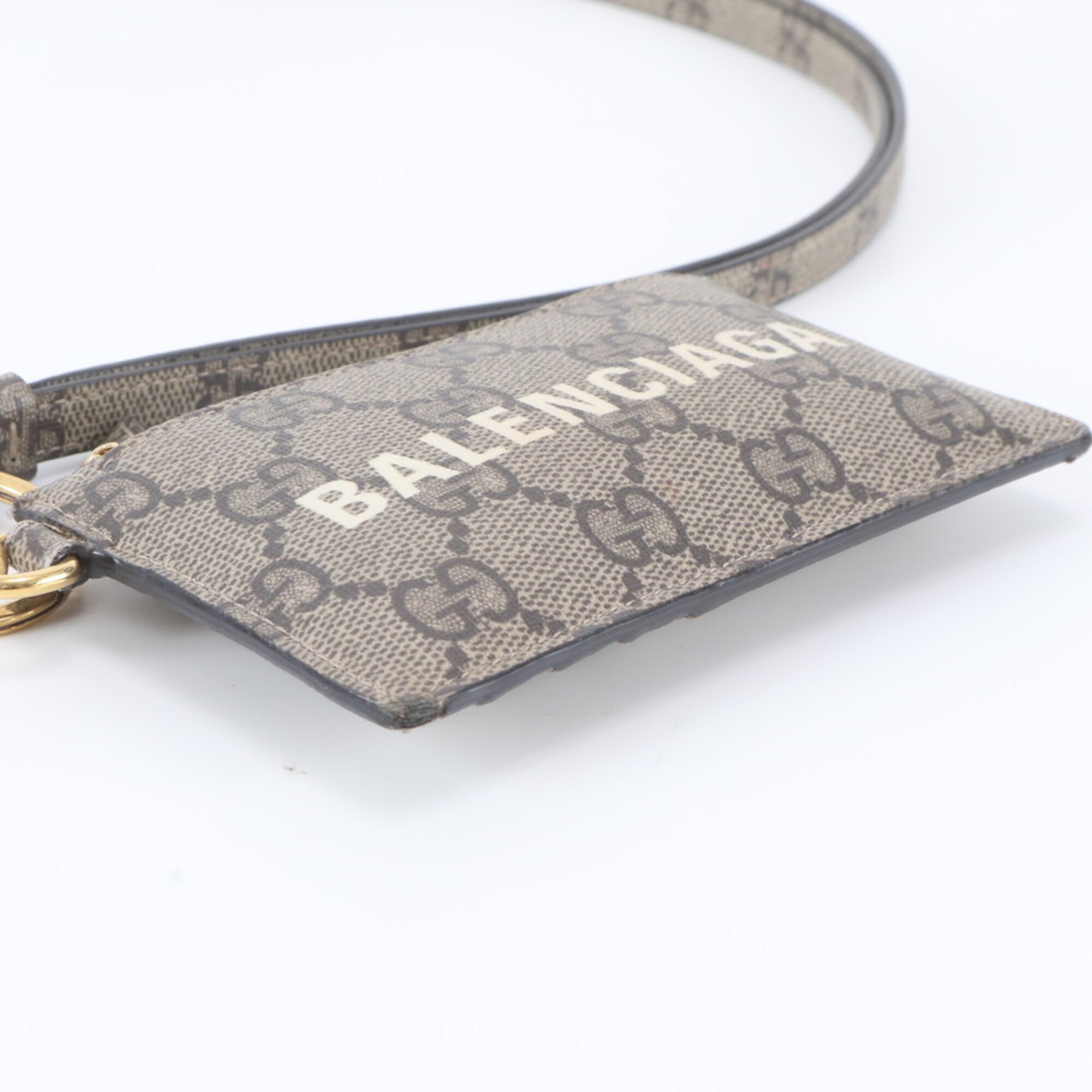 Gucci Beige Leather Coated Canvas Coin Purse/Coin Case (Pre-Owned)