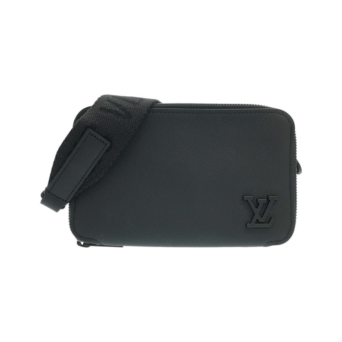 Louis Vuitton Black Leather Shoulder Bag (Pre-Owned)