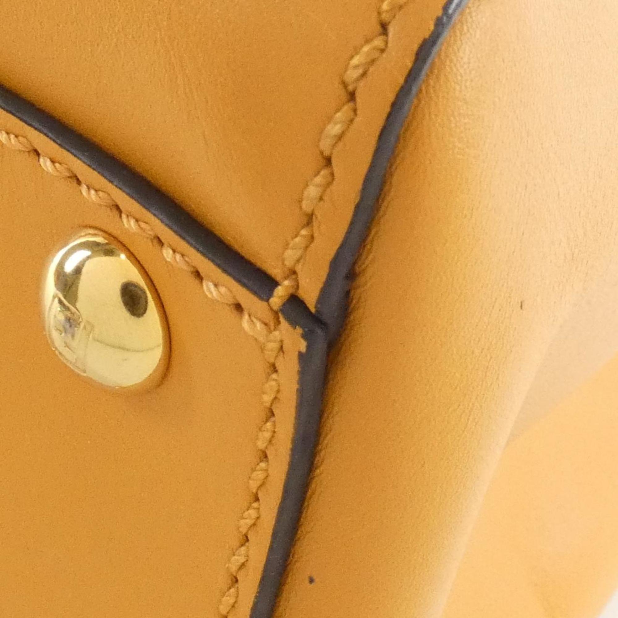 Fendi Peekaboo Camel Leather Handbag (Pre-Owned)