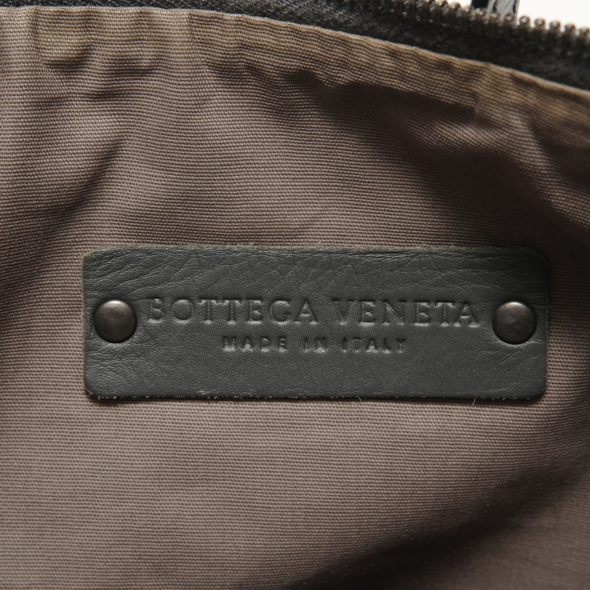 Bottega Veneta Intrecciato Gray Intrecciato Shoulder Bag (Pre-Owned)