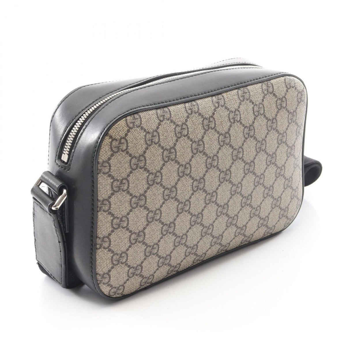 Gucci Beige Black Gg Supreme Handbag Shoulder Bag (Pre-Owned)