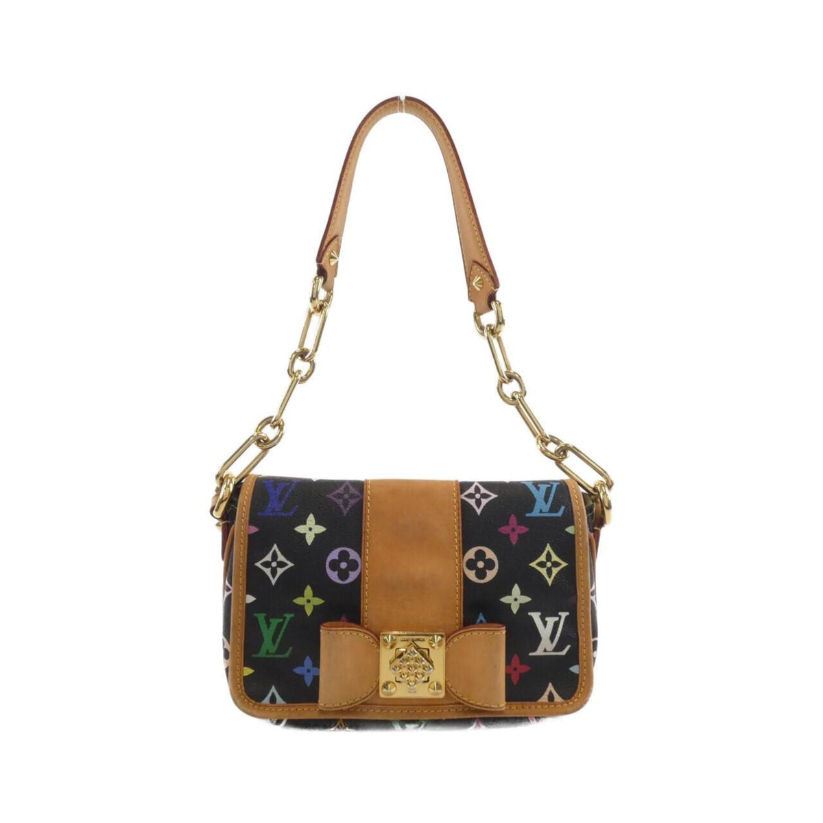 Louis Vuitton Black Coated Canvas Shoulder Bag (Pre-Owned)