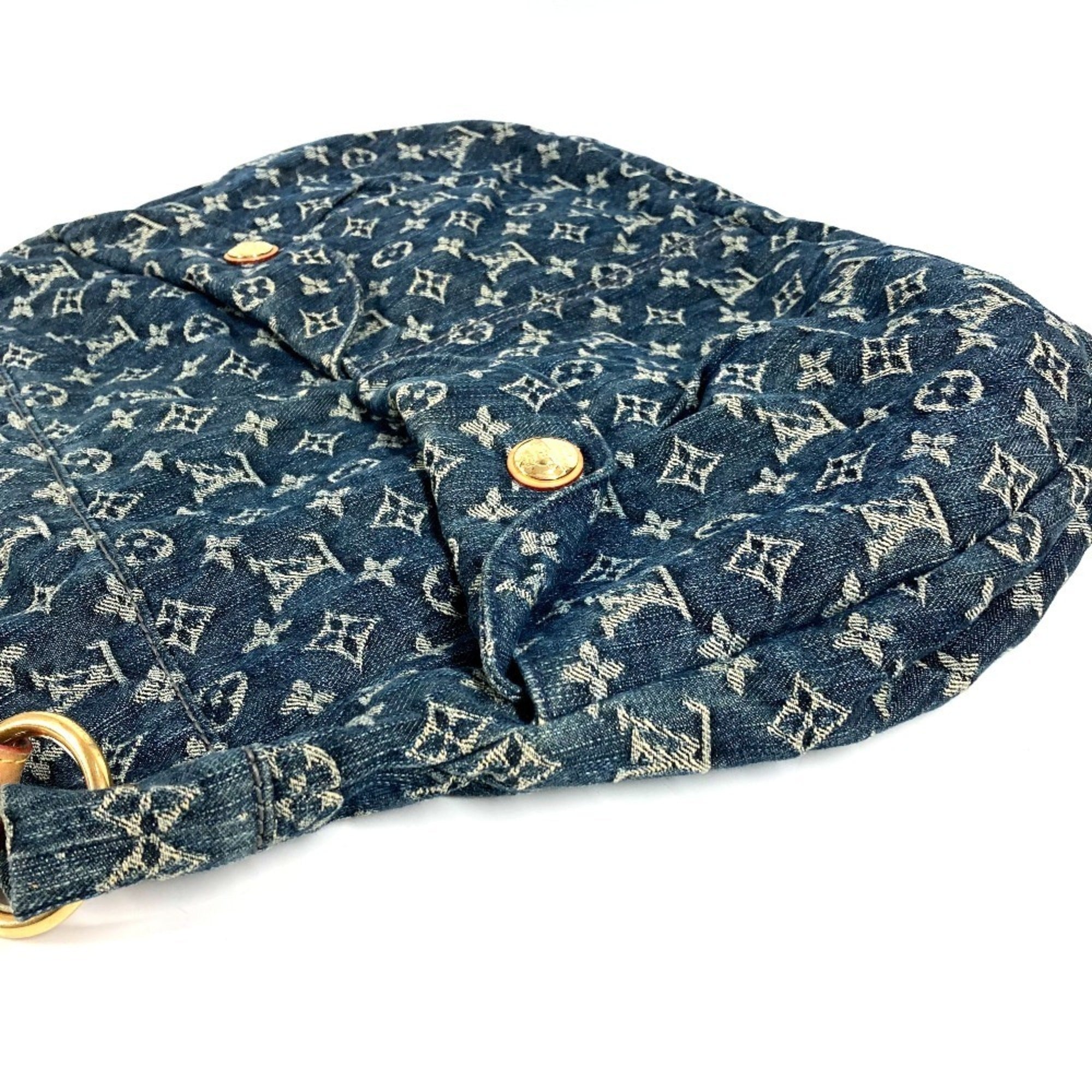 Louis Vuitton Monogram Denim Blue Monogram Denim Shoulder Bag Tote Bag (Pre-Owned)