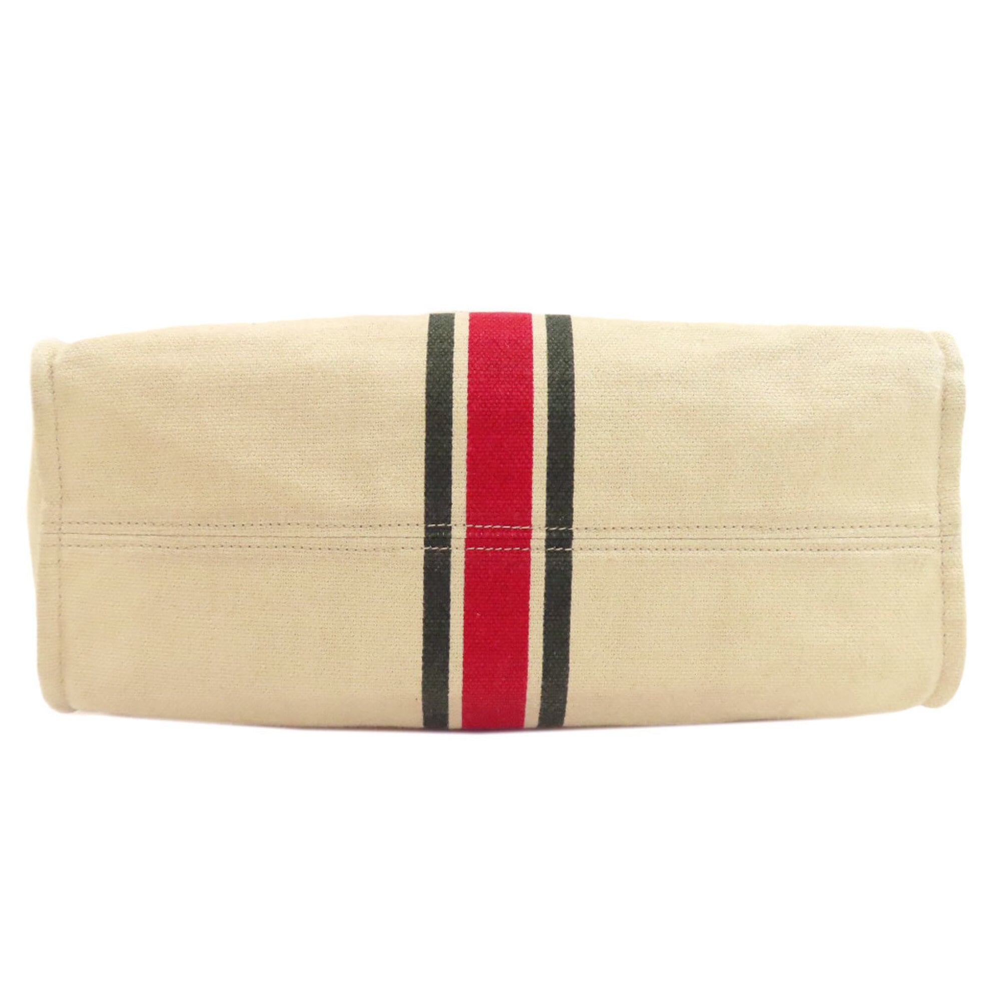 Gucci Beige Brown Canvas Handbag (Pre-Owned)