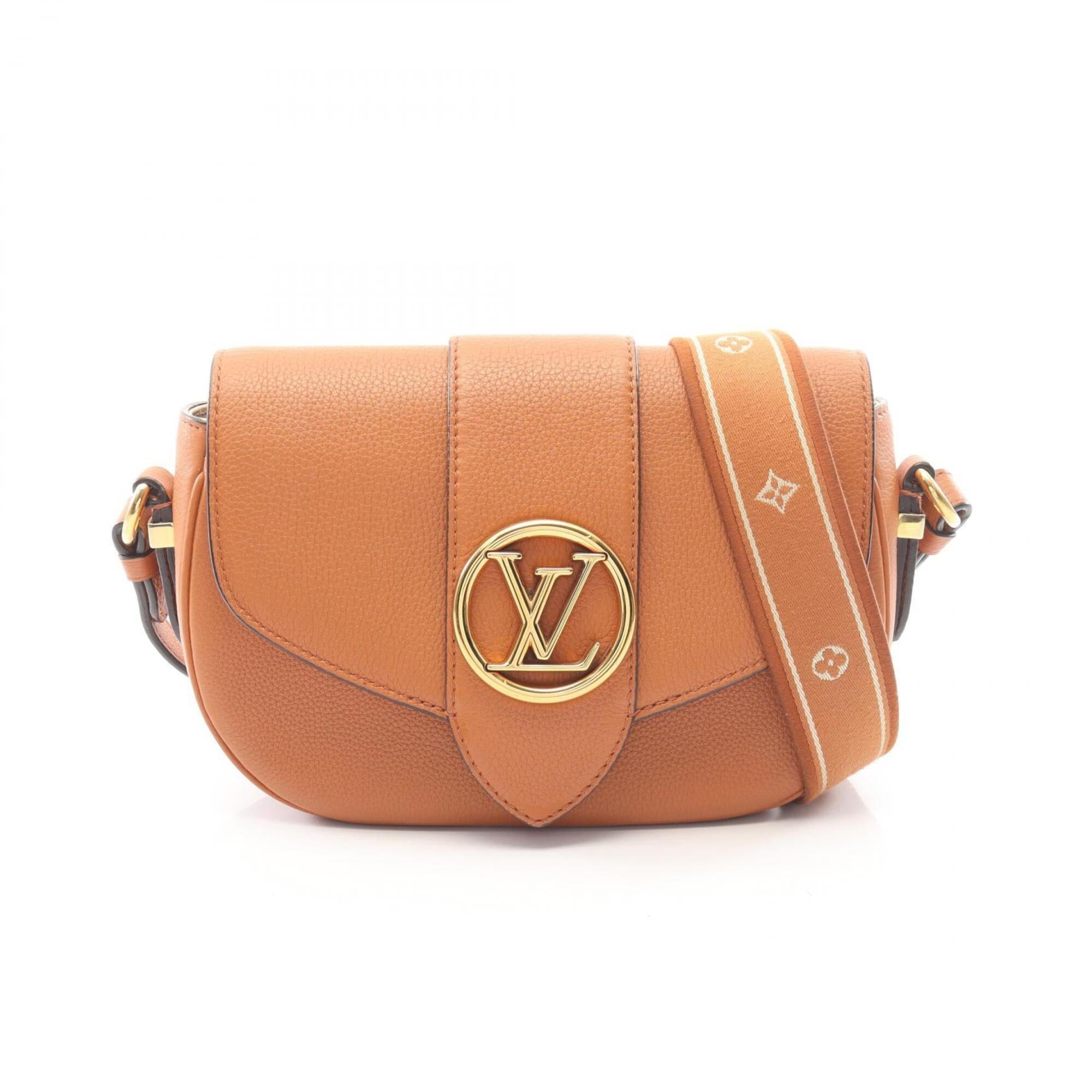 Louis Vuitton Brown Leather Handbag Shoulder Bag (Pre-Owned)