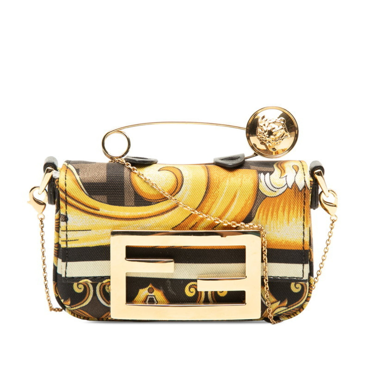Fendi Baguette Multi-Color Nylon Shoulder Bag (Pre-Owned)