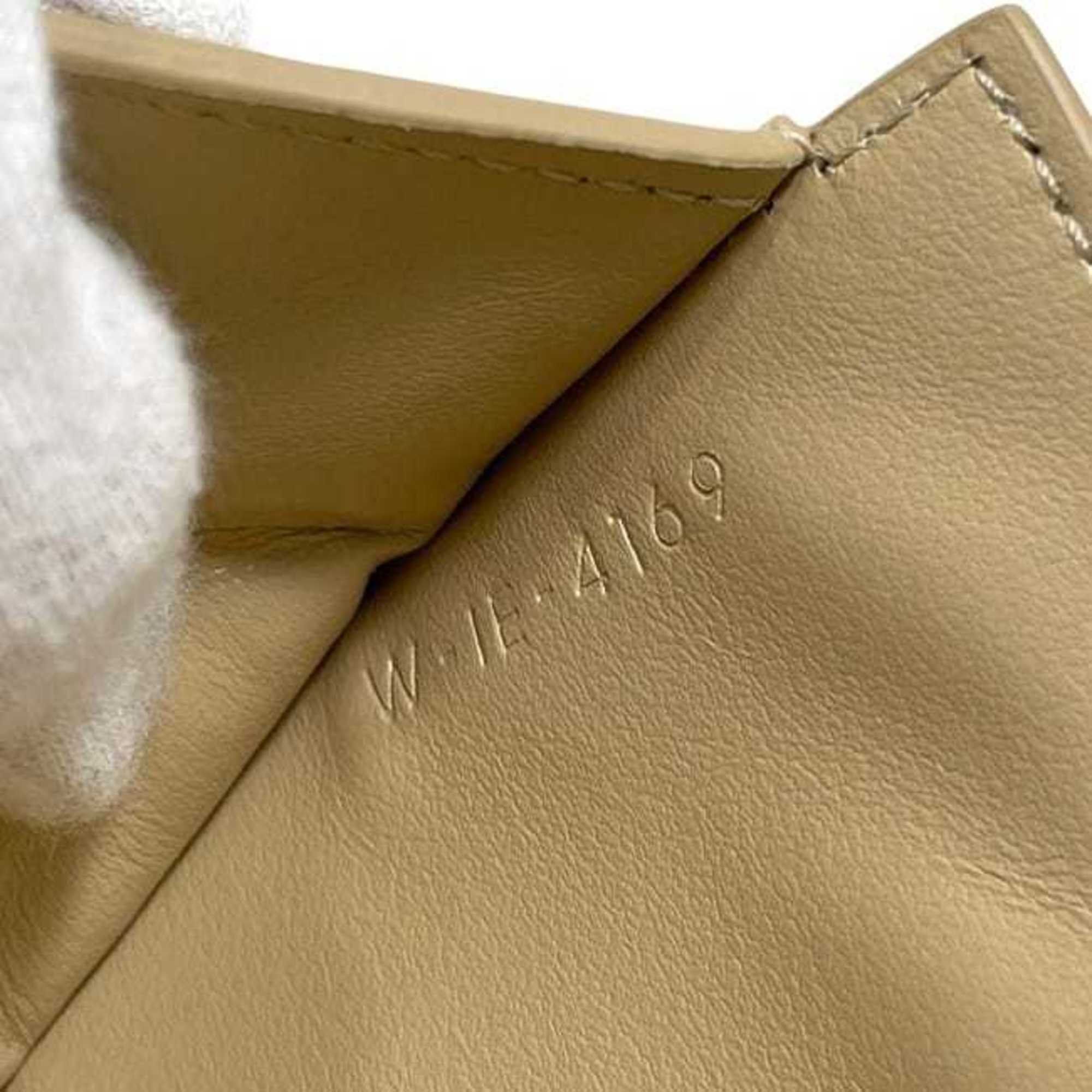 Celine Beige Leather Wallet (Tri-Fold) (Pre-Owned)
