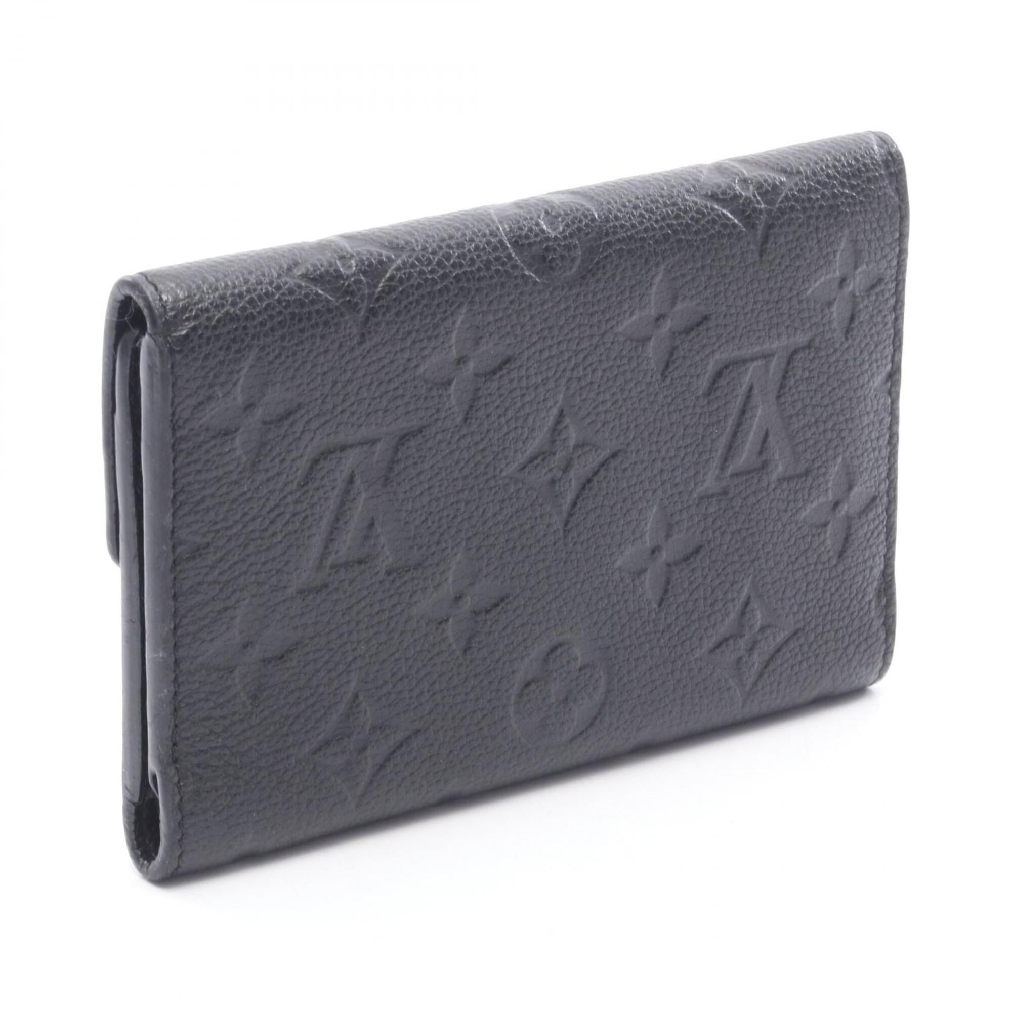 Louis Vuitton Black Noir Monogram Empreinte Leather Wallet (Tri-Fold) (Pre-Owned)