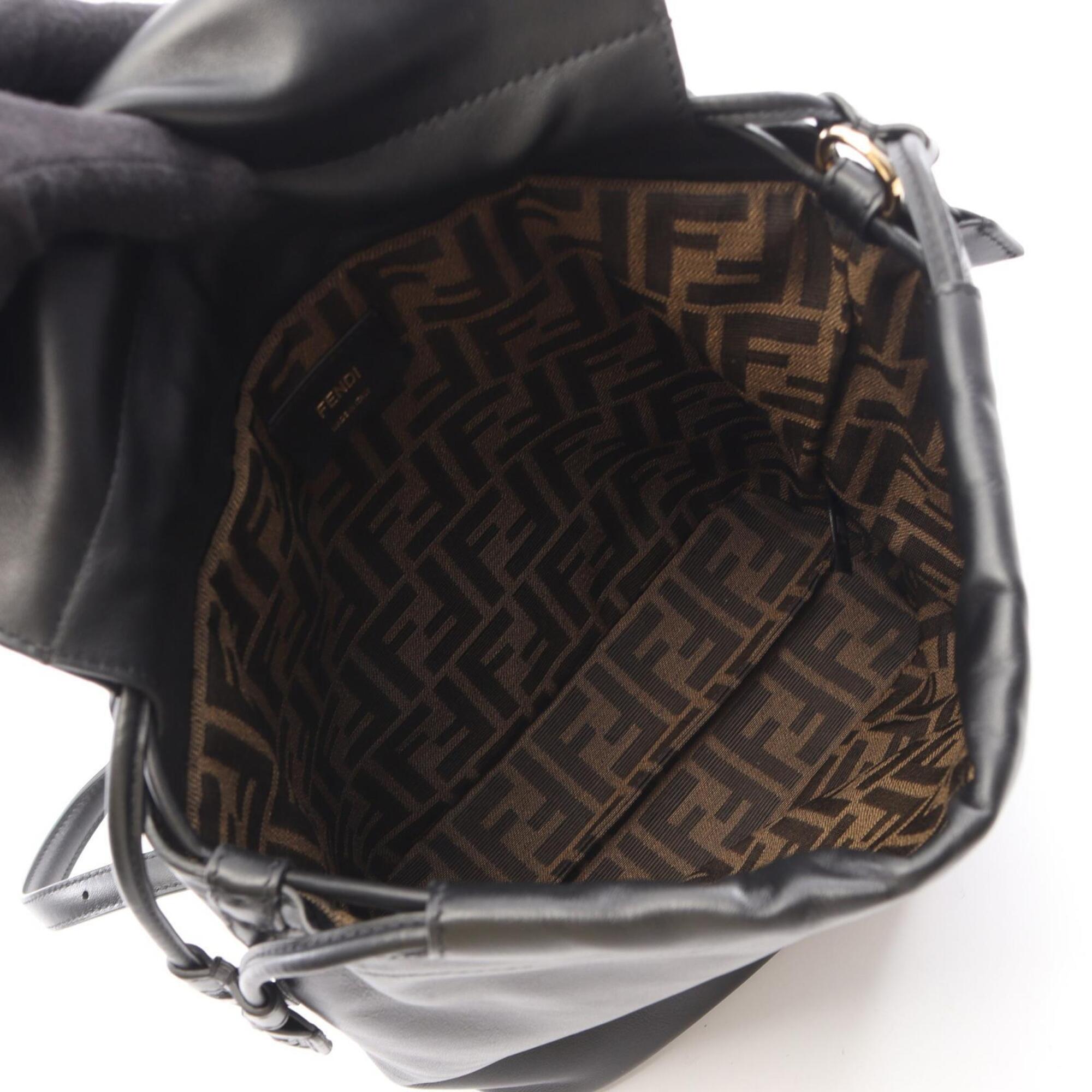 Fendi Black Leather Backpack (Pre-Owned)