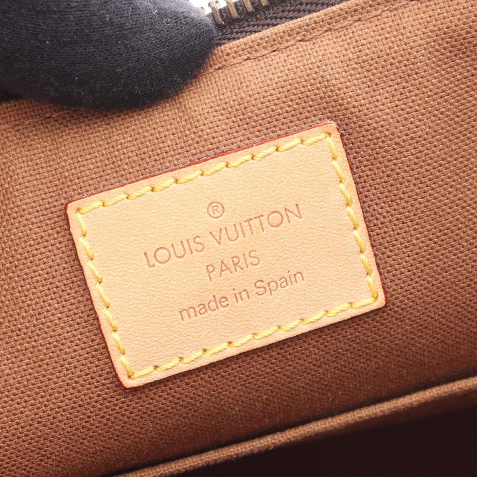 Louis Vuitton Brown Coated Canvas Leather Shoulder Bag (Pre-Owned)