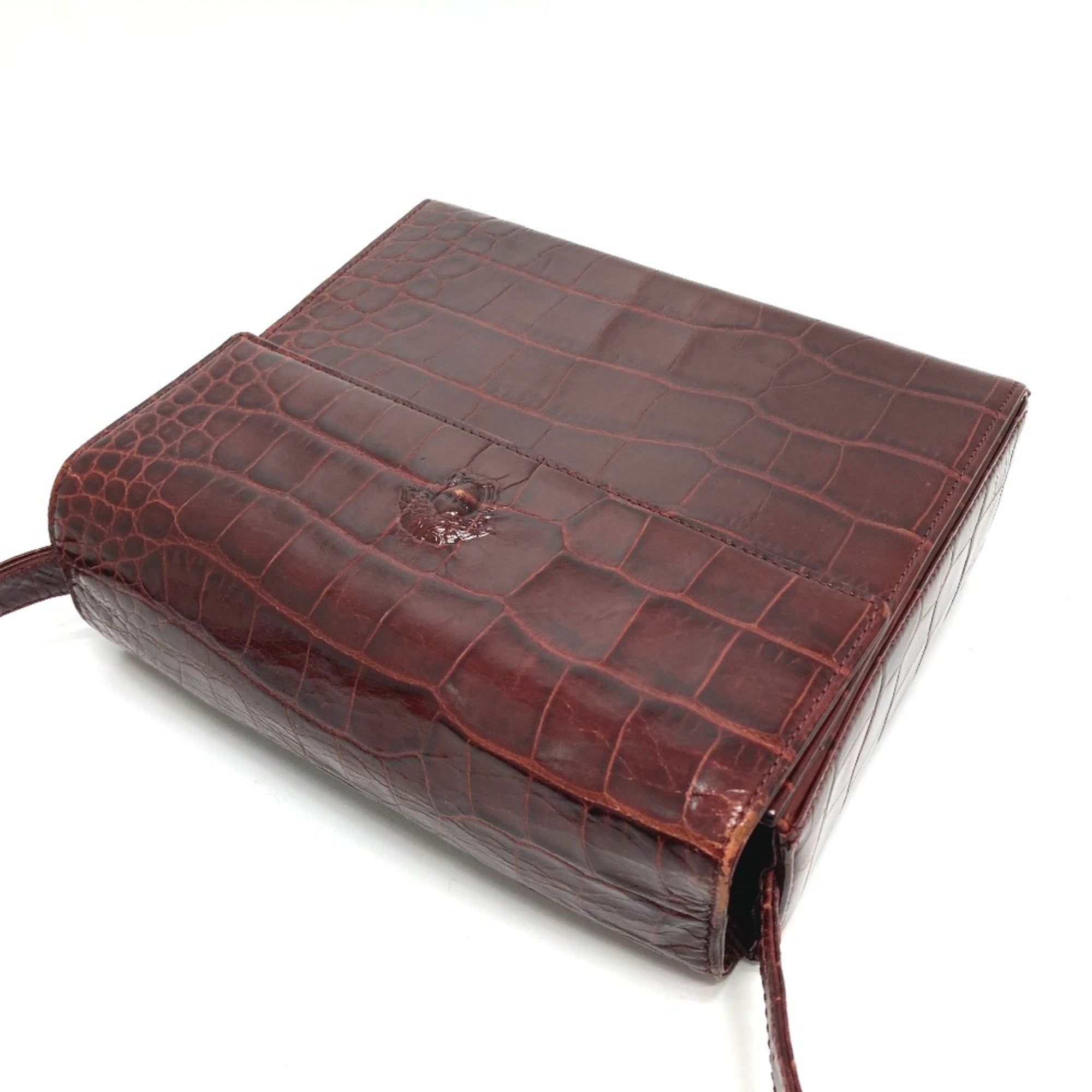 Versace Red Leather Shoulder Bag (Pre-Owned)