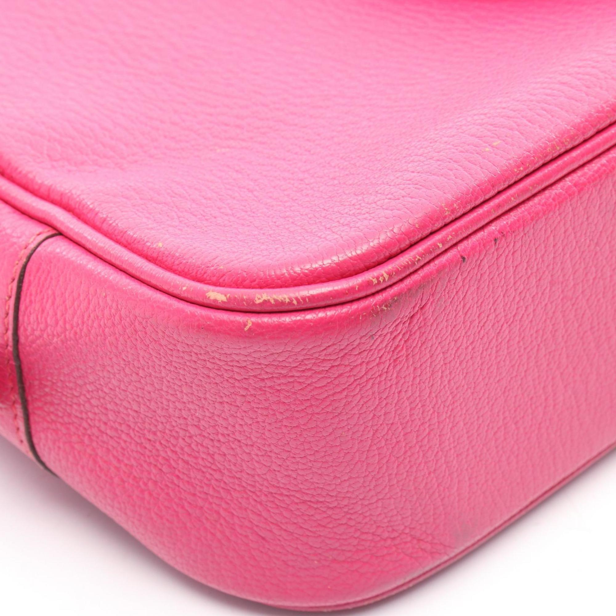 Hermes Pink Chevre Leather Leather Handbag (Pre-Owned)