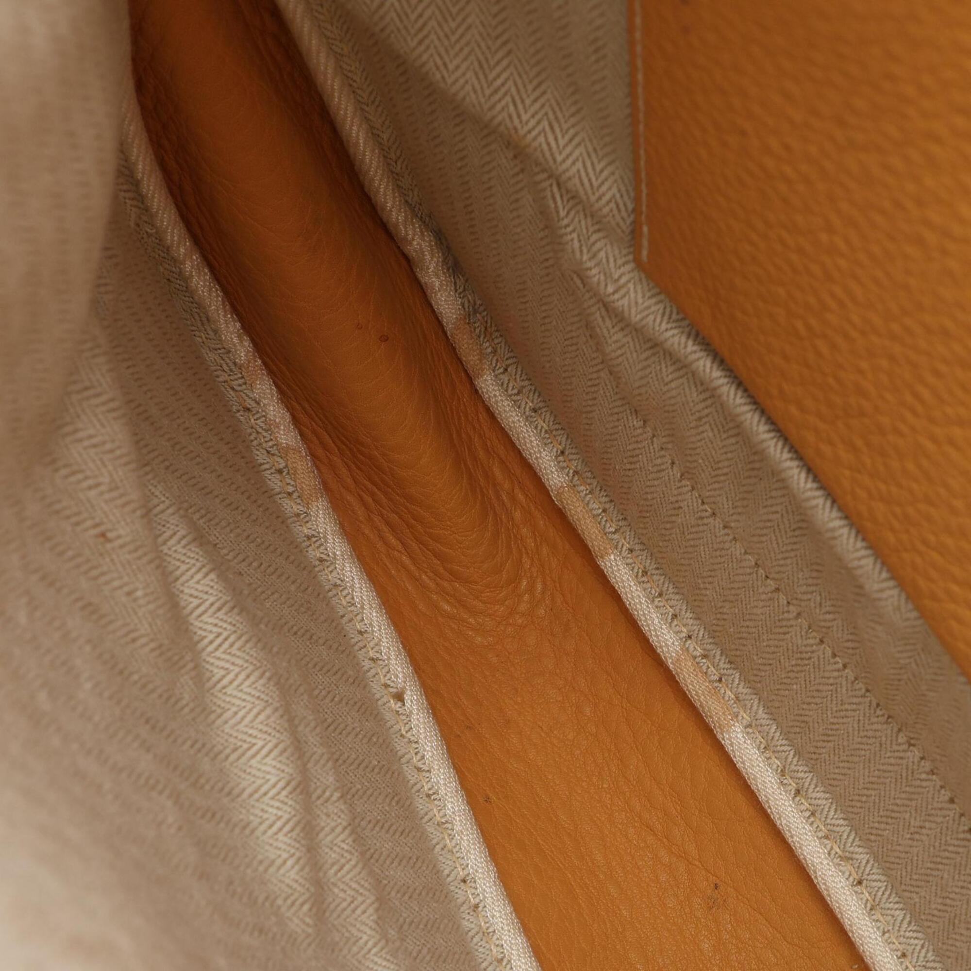 Hermes Brown Saffron Taurillon Clemence Leather Shoulder Bag (Pre-Owned)