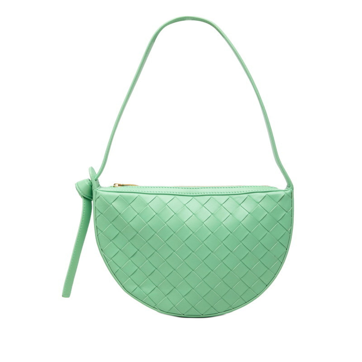 Bottega Veneta Green Leather Handbag Shoulder Bag (Pre-Owned)
