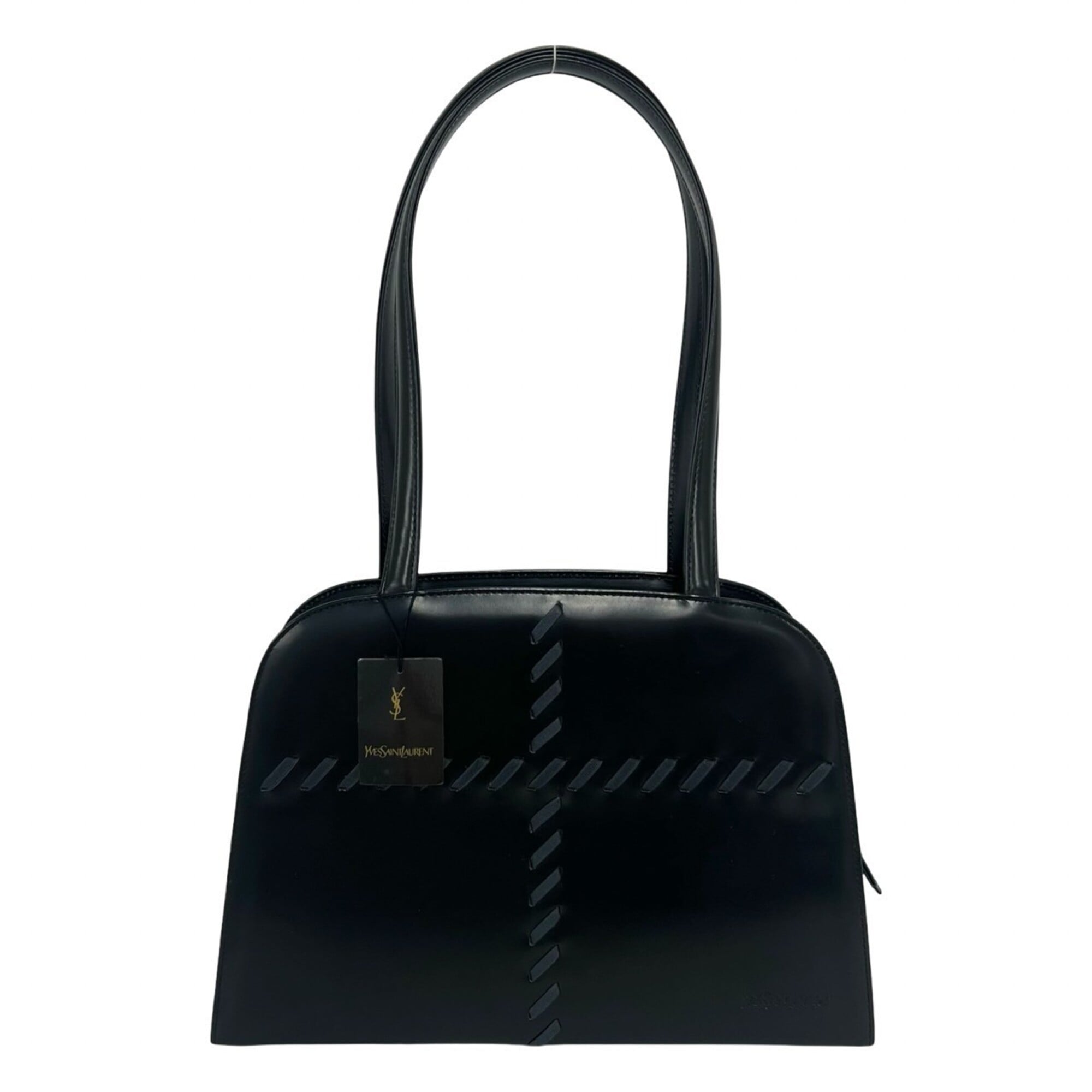 Yves Saint Laurent Black Leather Handbag Shoulder Bag (Pre-Owned)