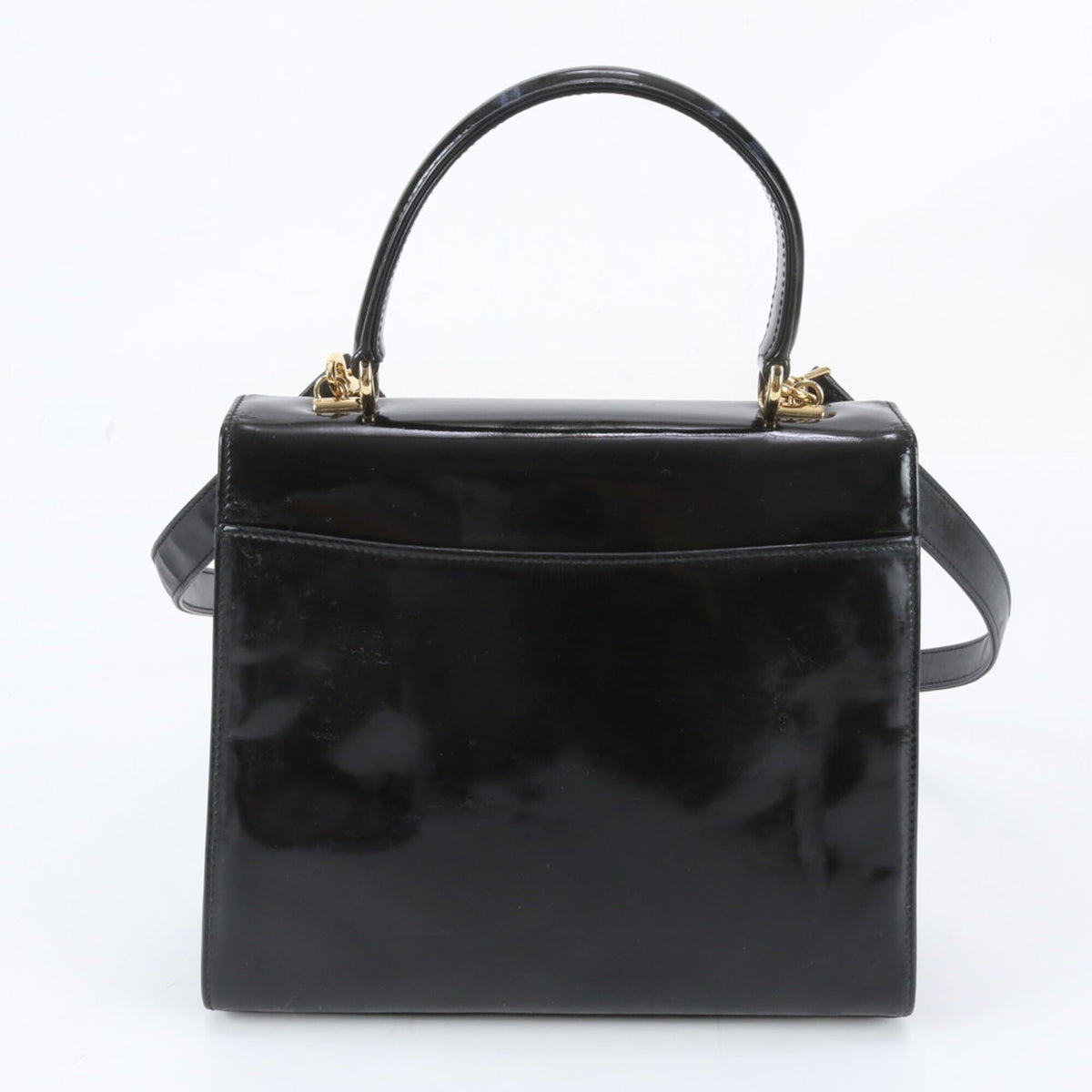 Gucci Black Leather Handbag Shoulder Bag Tote Bag (Pre-Owned)