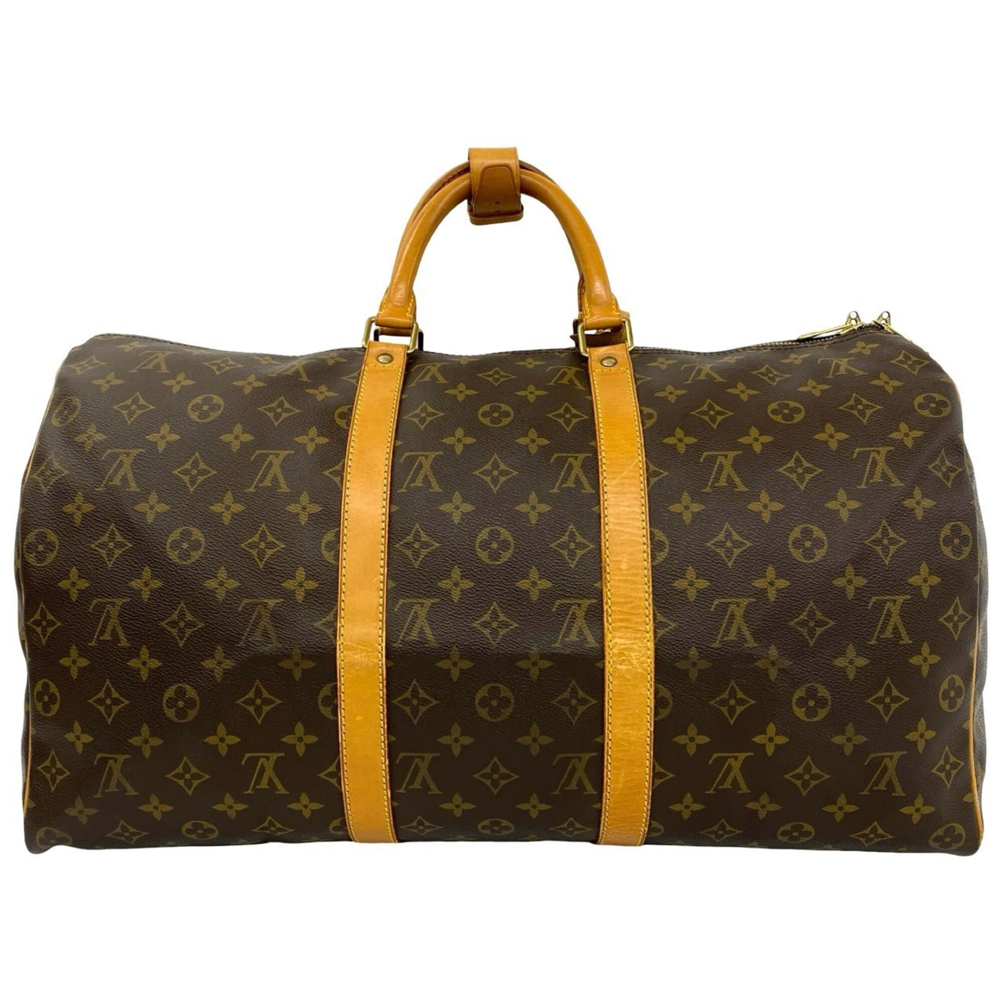 Louis Vuitton Brown Pvc Leather Boston Bag (Pre-Owned)