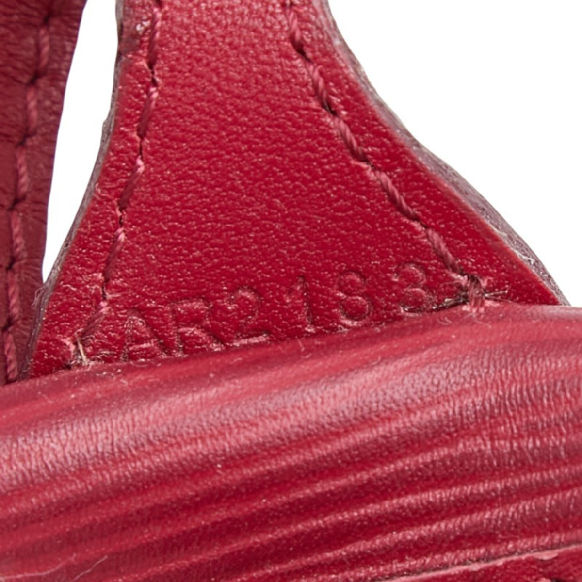 Louis Vuitton Fuchsia Red Color Leather Pouch Shoulder Bag Tote Bag (Pre-Owned)