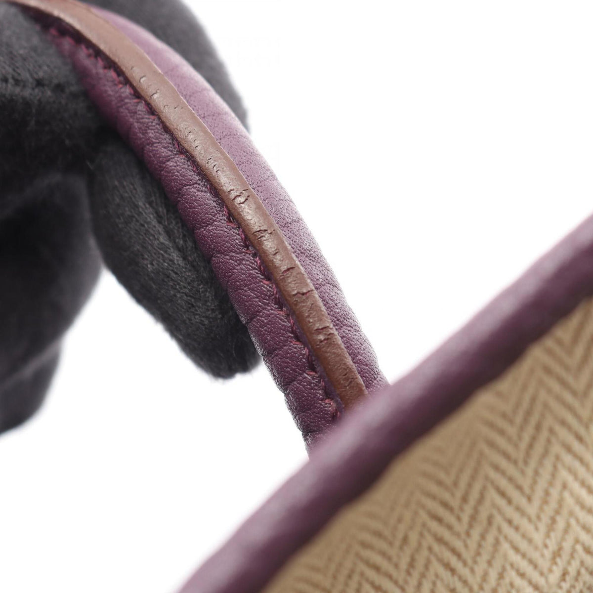 Hermes Cassis Purple Fjord Leather Handbag Tote Bag (Pre-Owned)