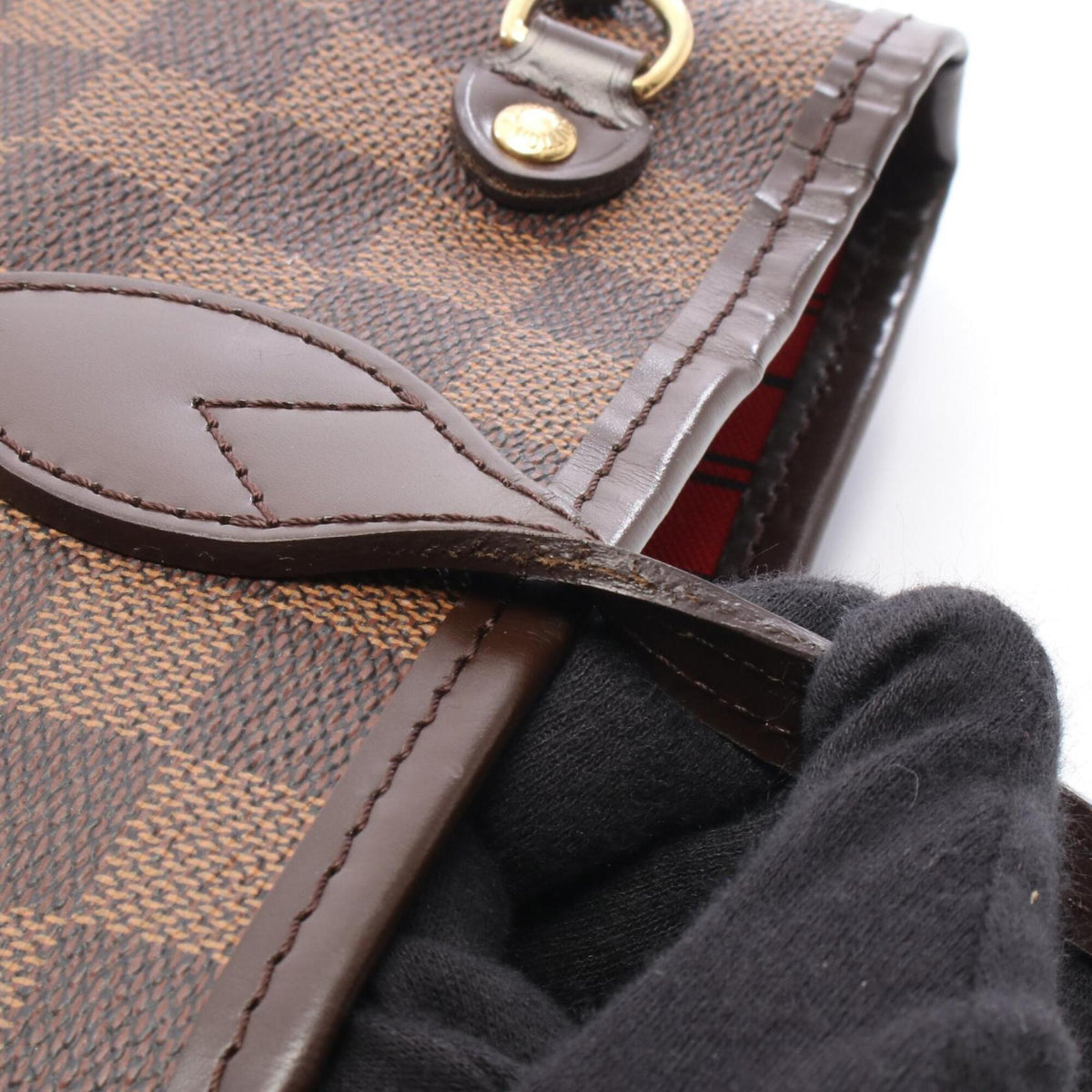 Louis Vuitton Brown Damier Canvas Coated Canvas Damier Canvas Leather Handbag Tote Bag (Pre-Owned)