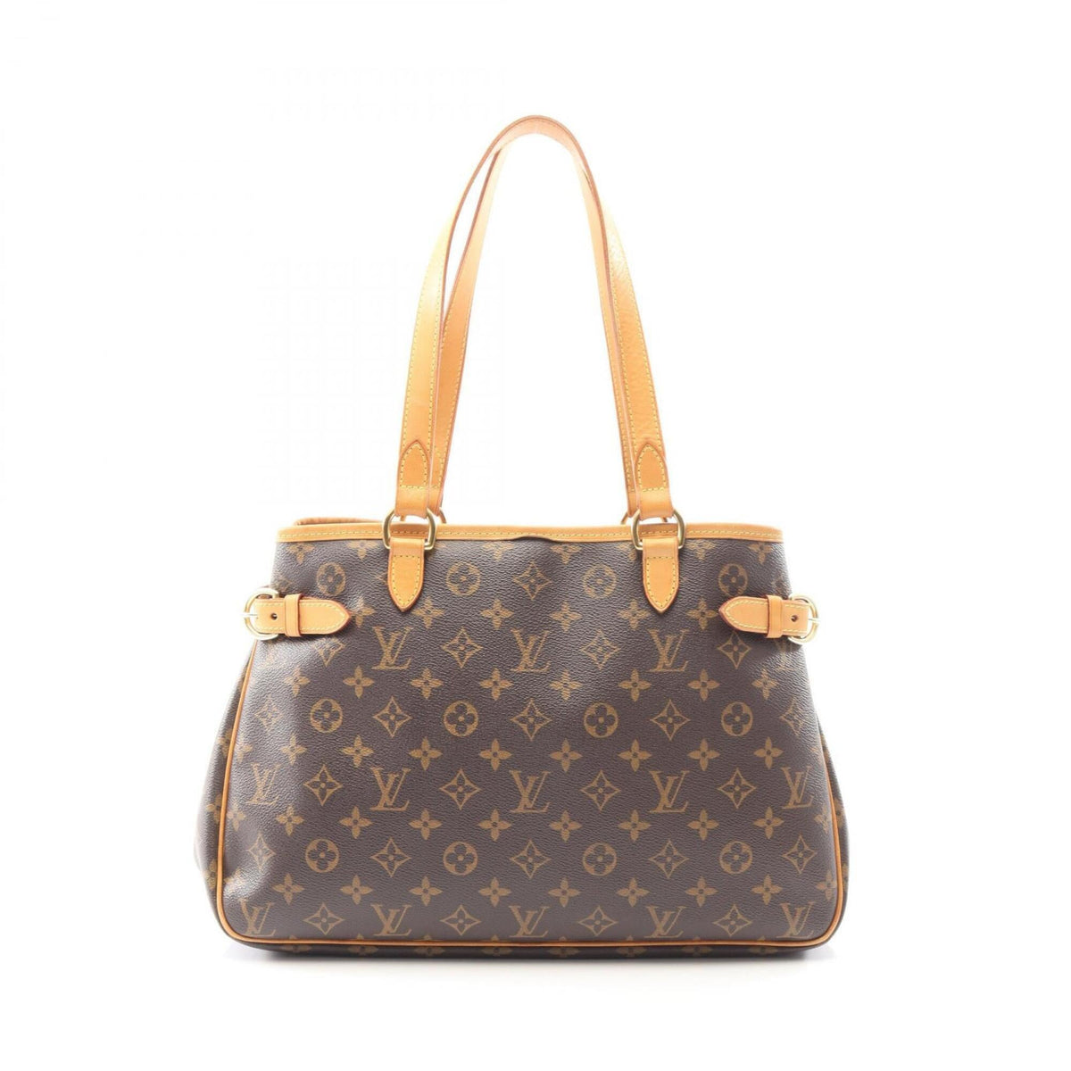 Louis Vuitton Brown Coated Canvas Leather Handbag Shoulder Bag (Pre-Owned)